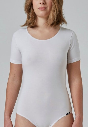 Skiny Kurzarmbody "Body Collection" Rundhalsausschnitt, schlicht, kurzärmlig, Baumwollmix