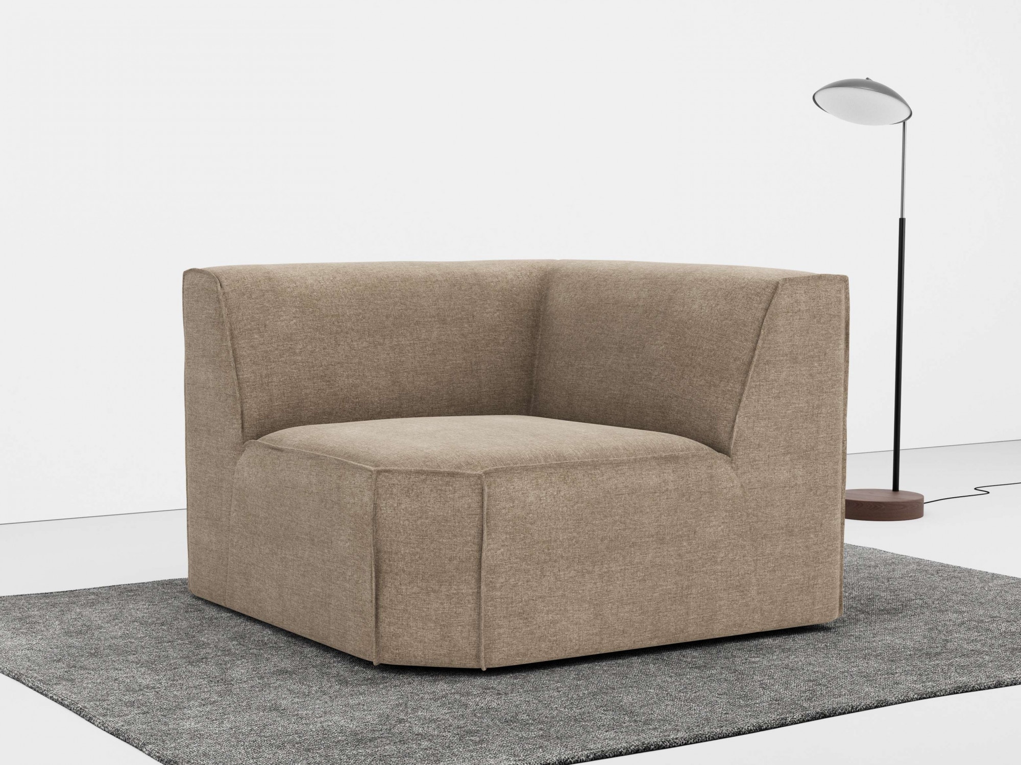 RAUM.ID Sofa-Eckelement "Norvid", modular, wahlweise mit Kaltschaum, Komfortschaum oder Taschenfederkern