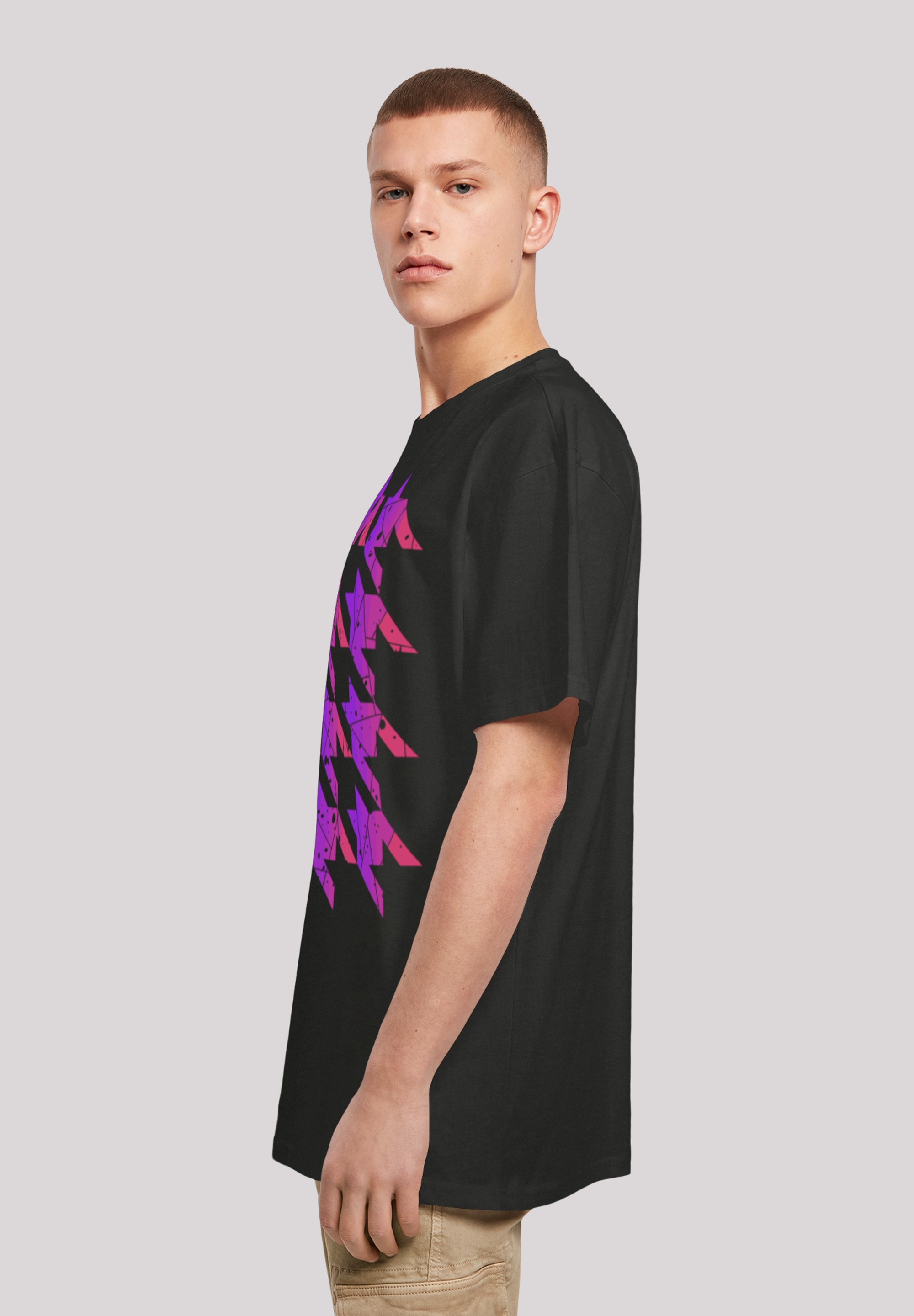 F4NT4STIC T-Shirt »Hahnentritt Pink«, Print