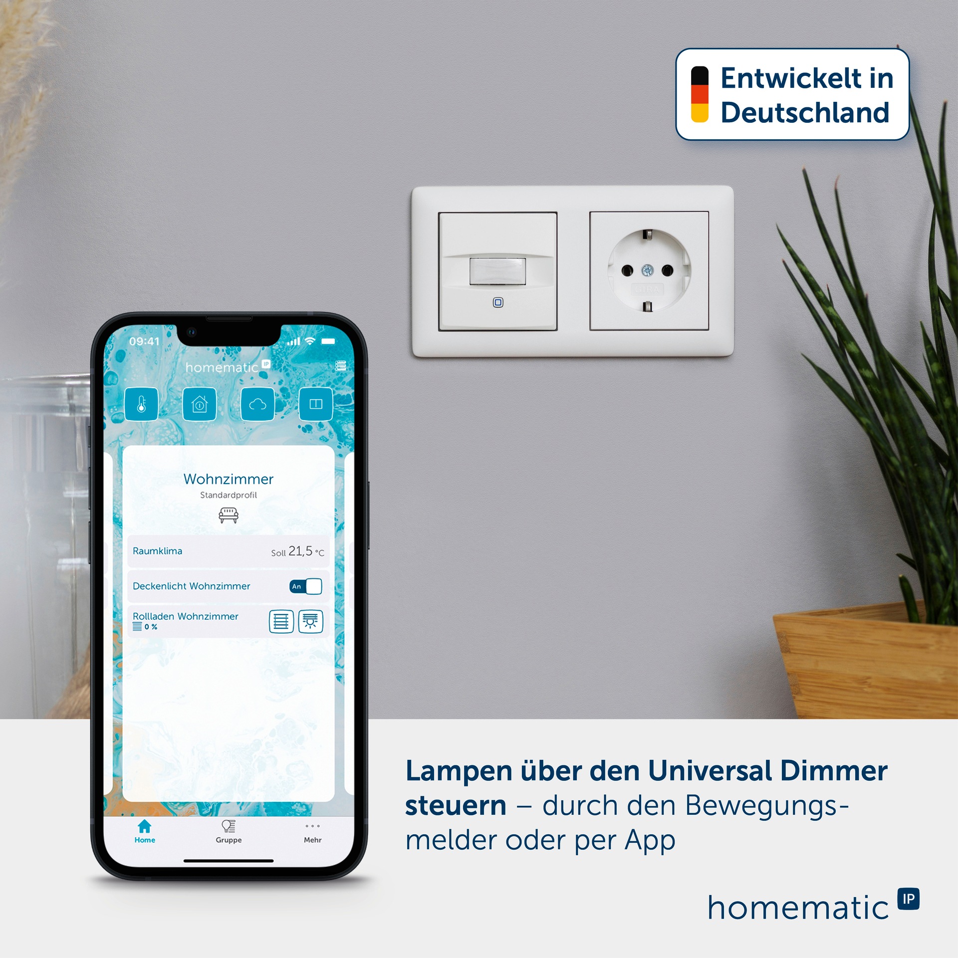 Homematic IP Smart-Home-Zubehör »Universal Dimmeraufsatz – Bewegungsmelder«