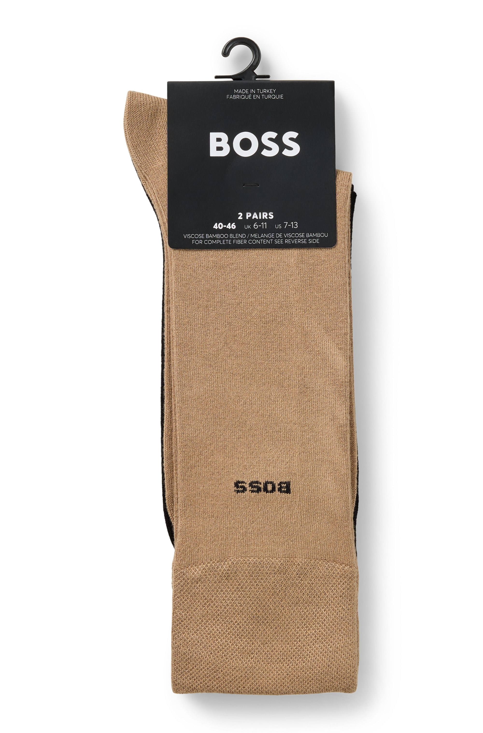 BOSS Businesssocken »2P RS Bamboo 1027«, (Packung, 2 Paar), mit Strickbündchen