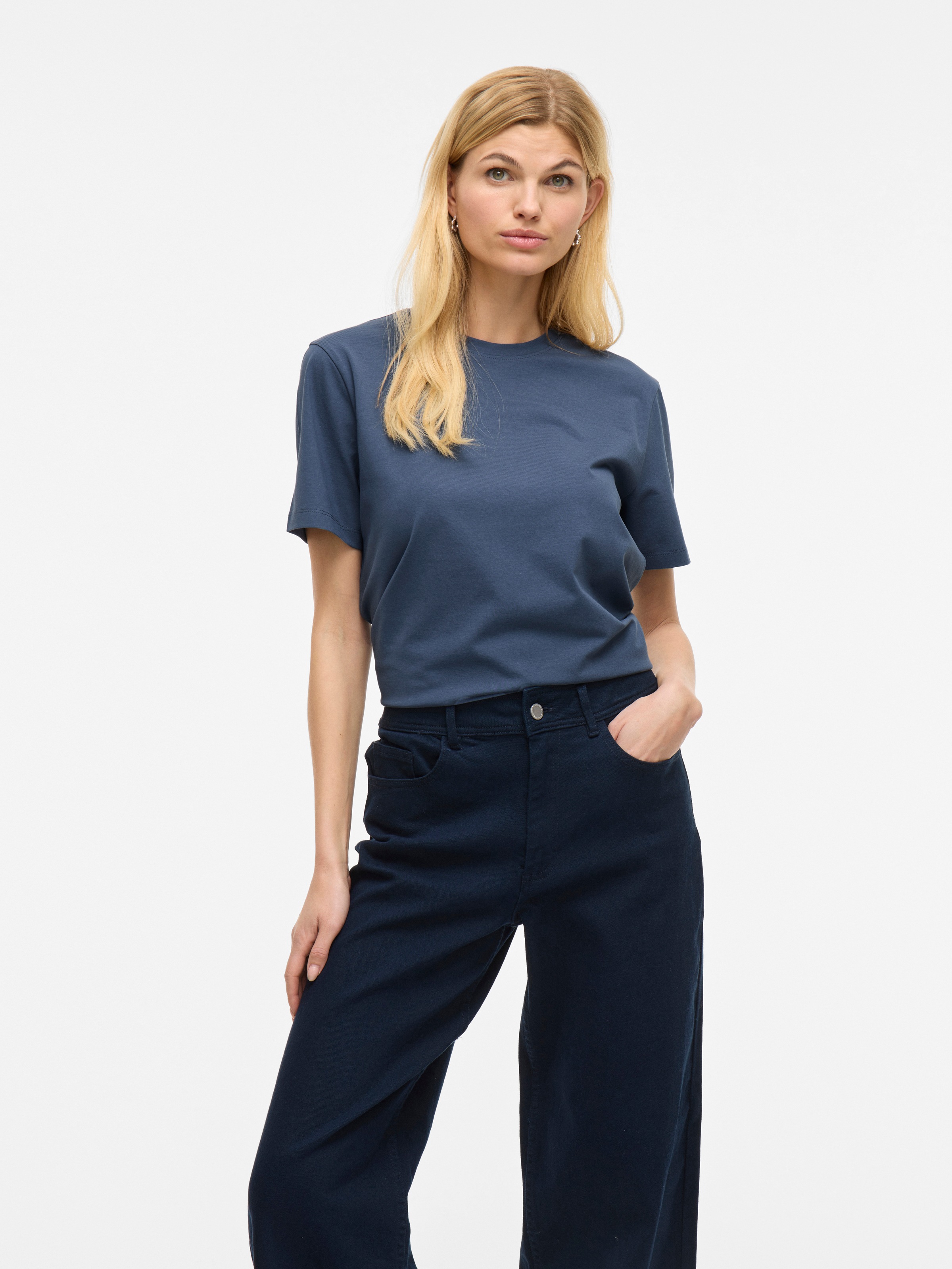 Vila Kurzarmshirt "VINORA S/S T-SHIRT - NOOS" Baumwollmischung, regular fit günstig online kaufen