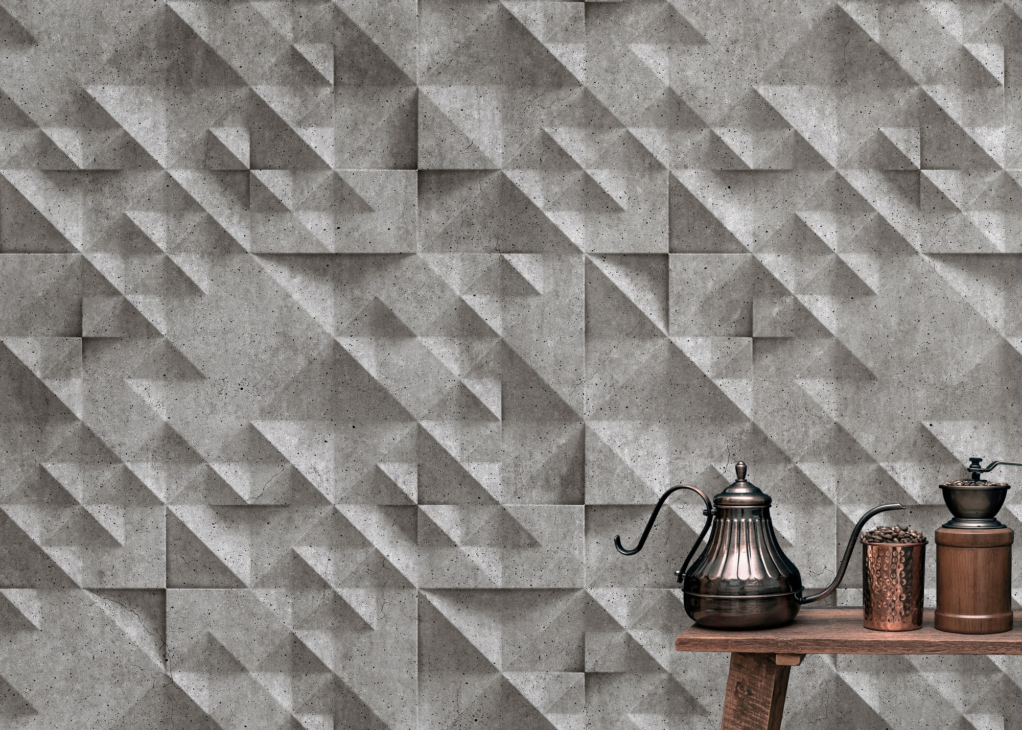living walls Fototapete »Walls by Patel Concrete 2«, Vlies, Wand, Schräge