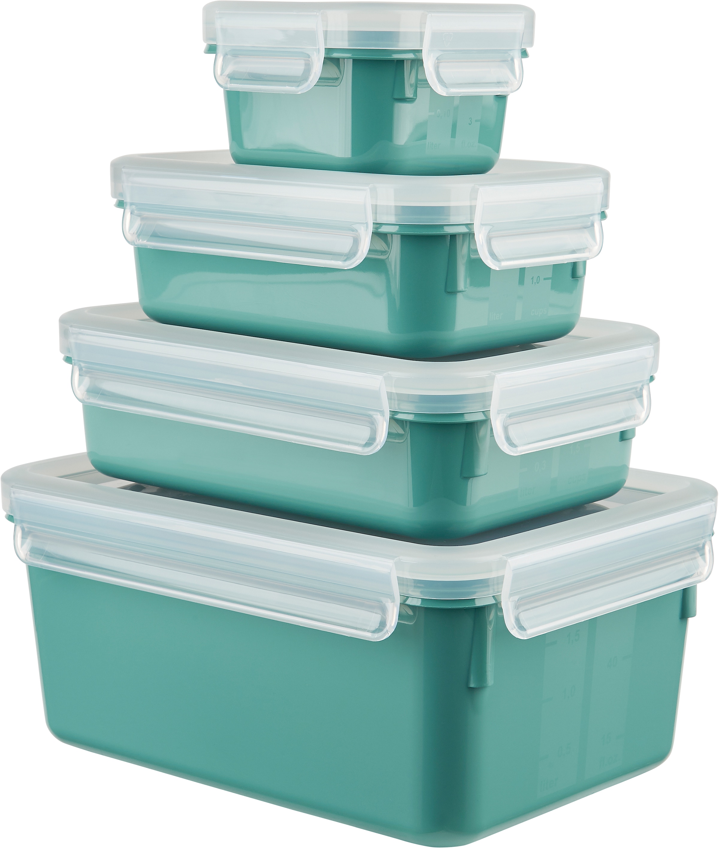 Emsa Frischhaltedose "Clip & Close Color Edition" Set, 4 Stk. tlg. 0,2/0,55 günstig online kaufen