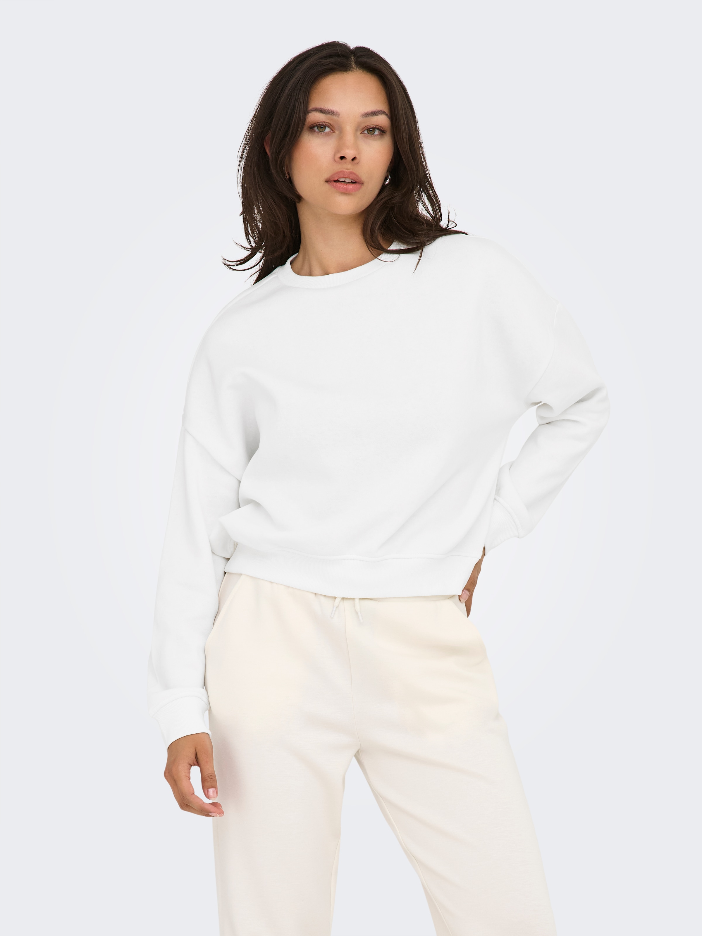 ONLY Sweatshirt "ONLSWEAT L/S CREW OVERSIZE SWT", Baumwollmischung, loose f günstig online kaufen