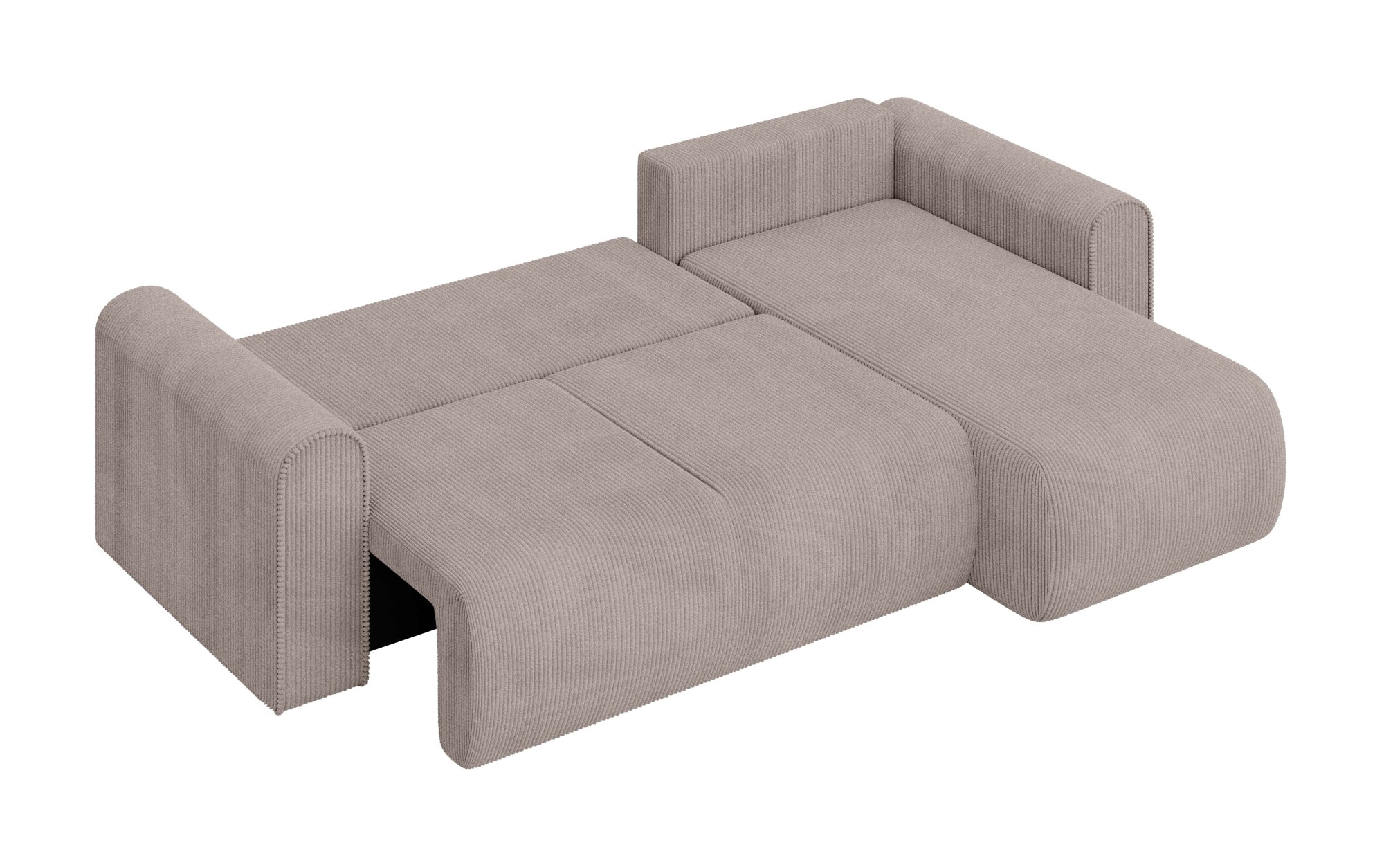 INOSIGN Ecksofa »Zacharia wahlweise Schlafsofa mit Bettkasten, B/T/H 250/166/86 cm«, L-Form mit Wellenunterfederung, Recamiere beidseitig montierbar