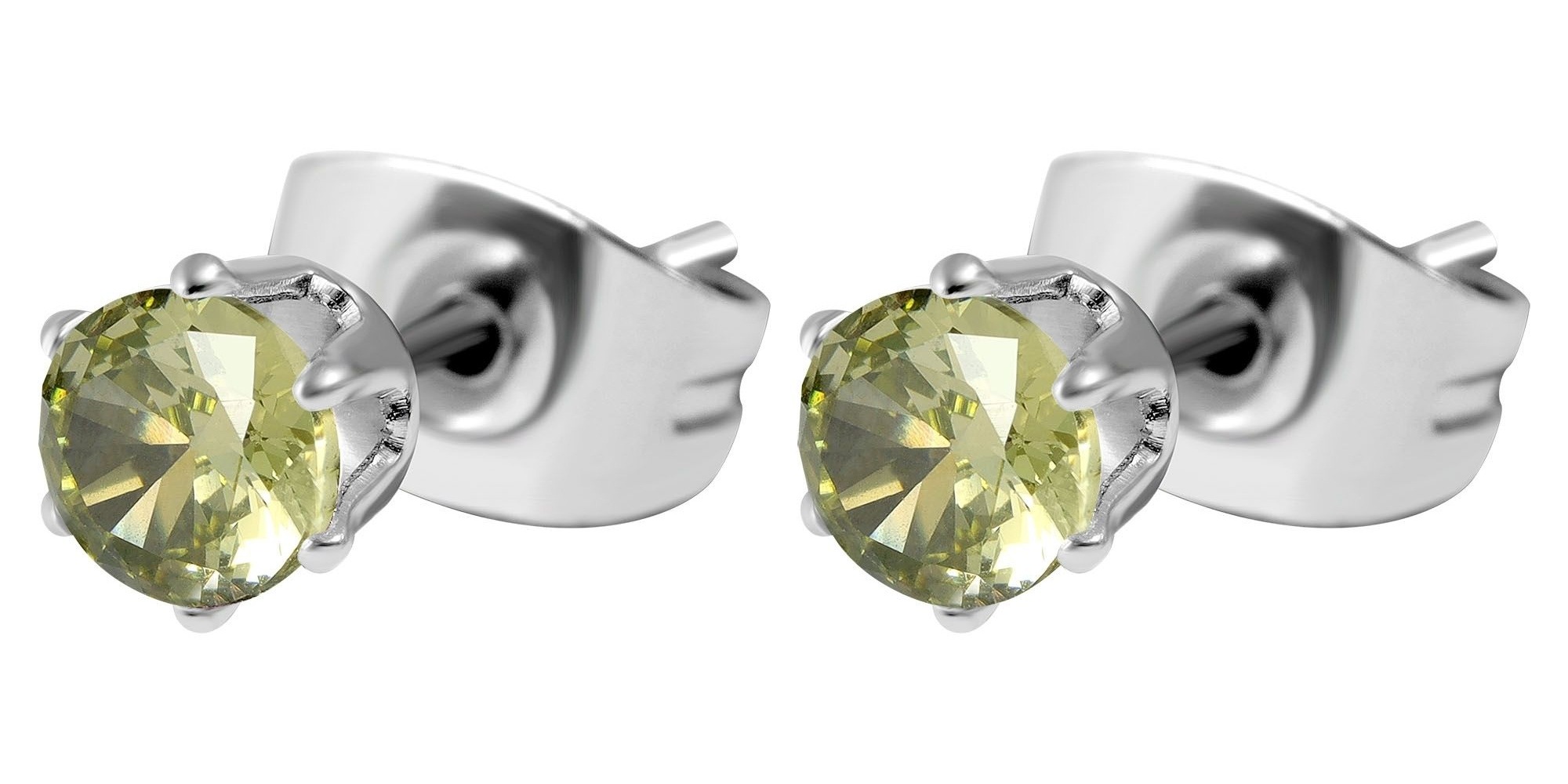 Adelia´s Paar Ohrhänger "Ohrringe – Ohrstecker aus Edelstahl mit Zirkonia" Ideal als Geschenk – dezent und elegant