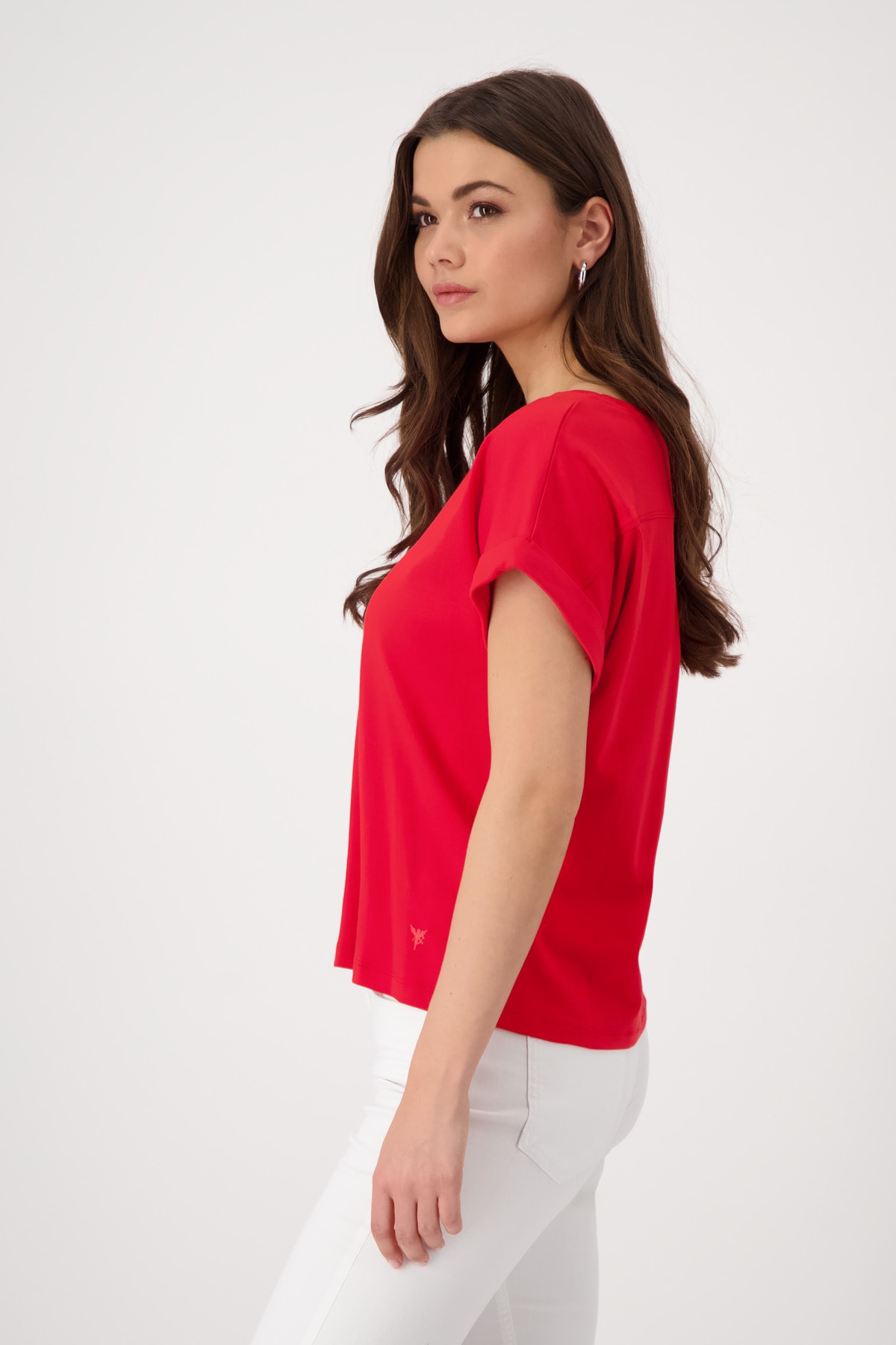 Monari T-Shirt »Shirt Basic Pima uni«, Mit Rundhalsausschnitt