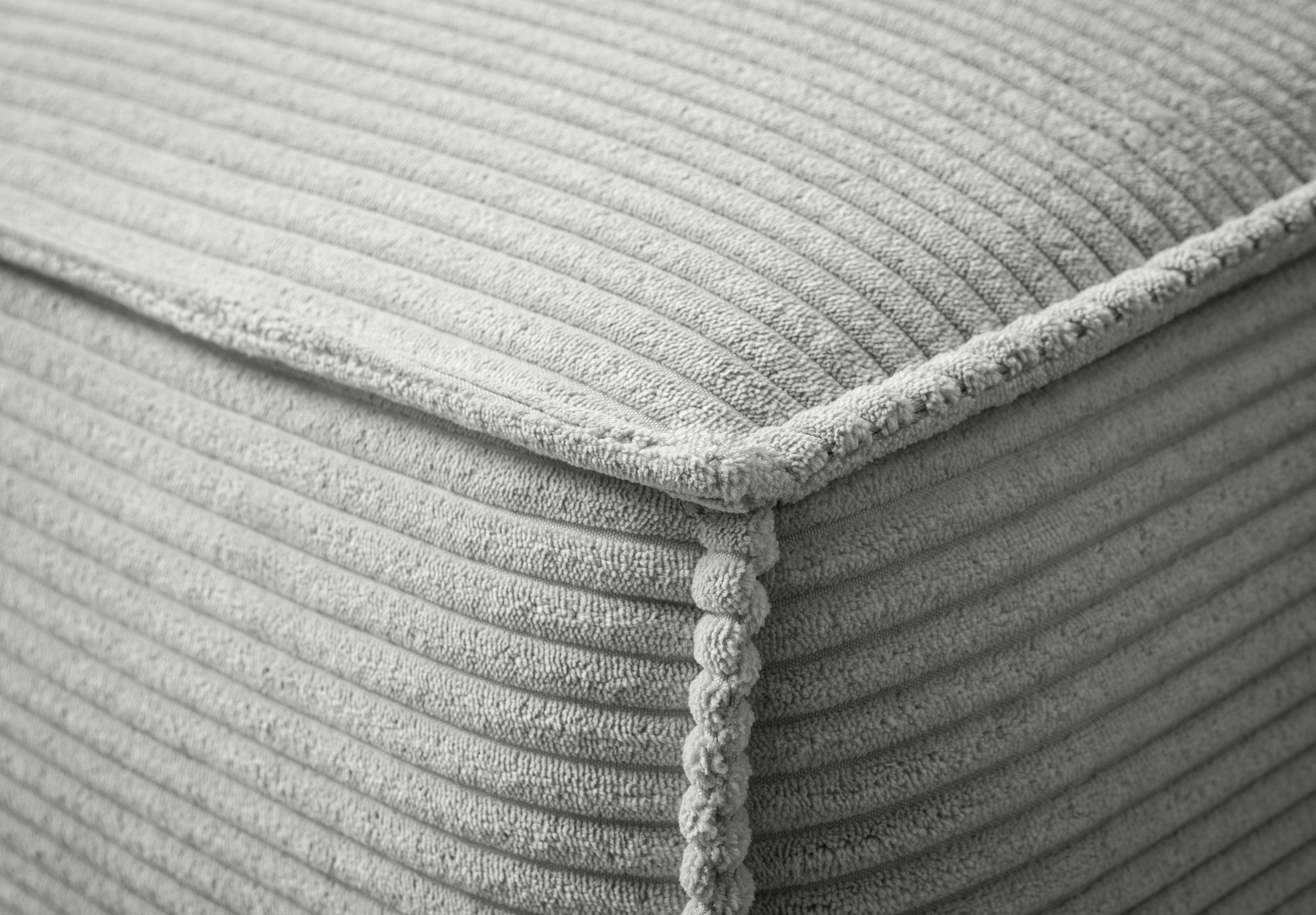 andas Hocker »TVINNU, mit Kedernaht in Cord«, zur Serie TVINNU, gemütlicher Sitzkomfort, rechteckig, schwarze Füße
