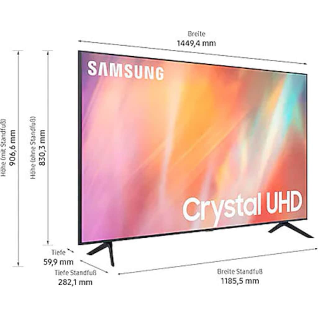 Samsung LED-Fernseher »GU65AU7199U«, 163 cm/65 Zoll, 4K Ultra HD, Smart-TV, HDR-Crystal Prozessor 4K-Q-Symphony-Contrast Enhancer
