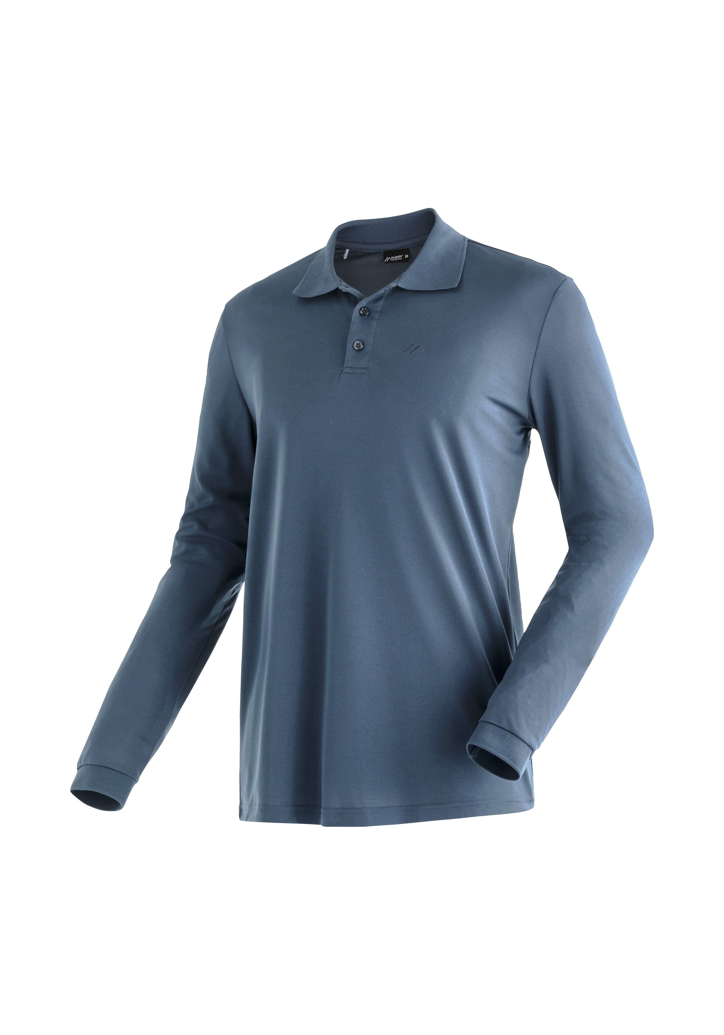 Maier Sports "Ulrich L/S" Herren Polo langarm, leichtes Funktionsshirt, Langarmshirt, Reg. Fit