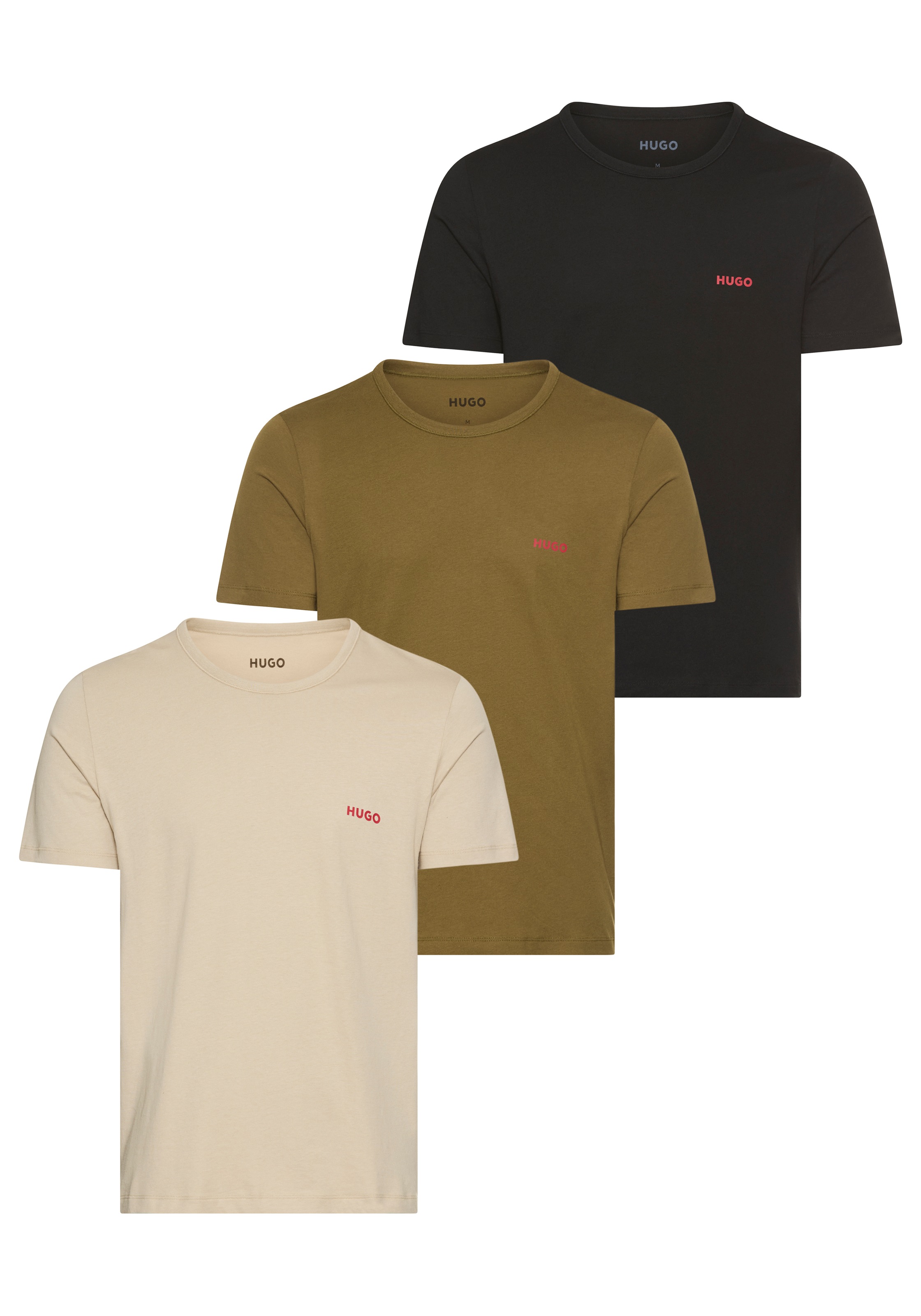 HUGO Underwear T-Shirt »RN TRIPL«, (Packung, 3 tlg.), mit Rundhalsausschnitt