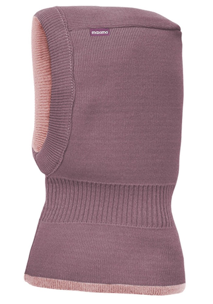 MAXIMO Jungen Wendemütze, rosa, Gr. 55, mehrfarbig, Strick, Wolle, Mützen, reine Merinowolle, reversible, doppelt gestrickt, Ausgenähtes Halsteil