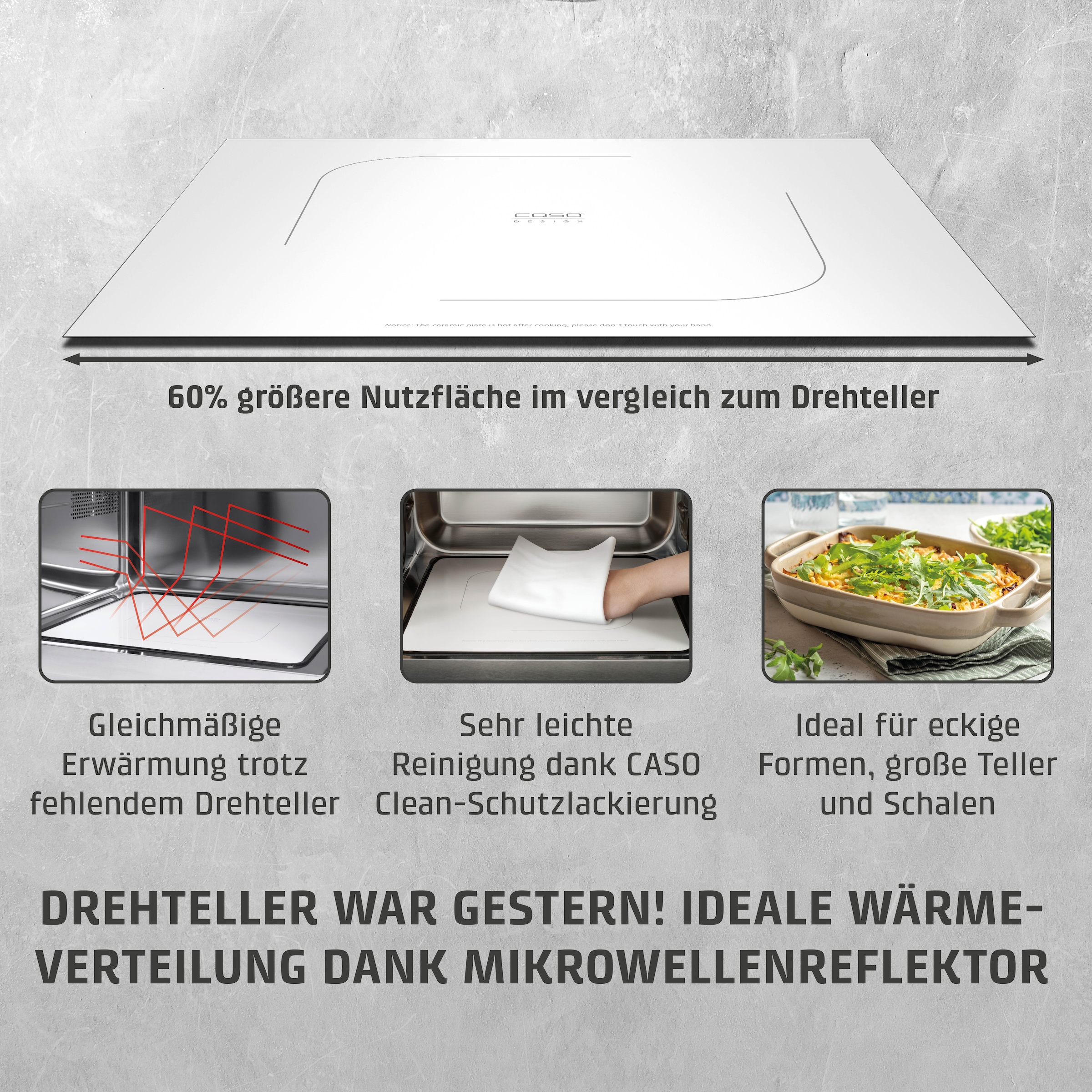 Caso Mikrowelle »3323 MG 20 Ceramic menu« Grill 800 W Mikrowelle + Grill