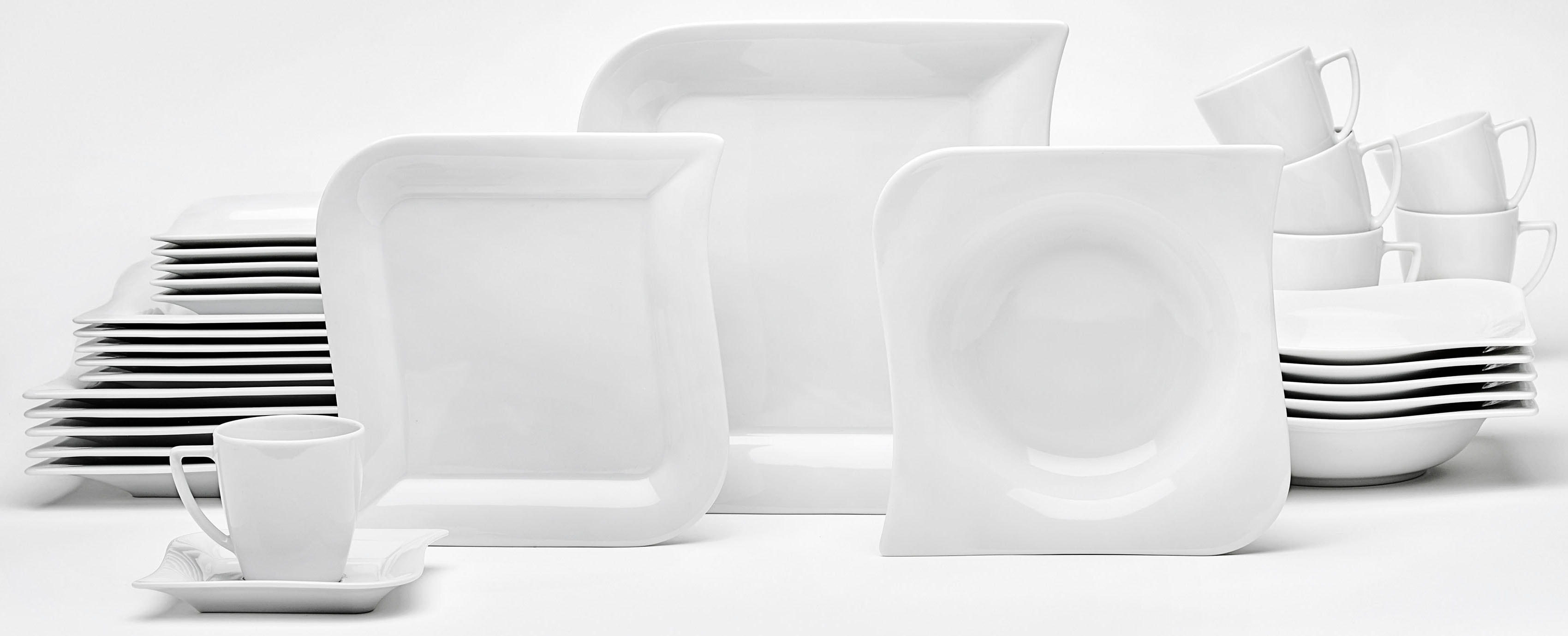 30 Piece Dinnerware Set white