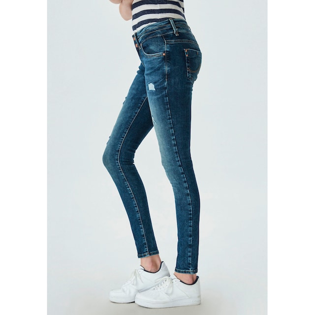 Günstigste Herausforderung! LTB Skinny-fit-Jeans »Julita extra-engem Stretch-Anteil bestellen X«, | mit Bein, BAUR niedriger und Leibhöhe