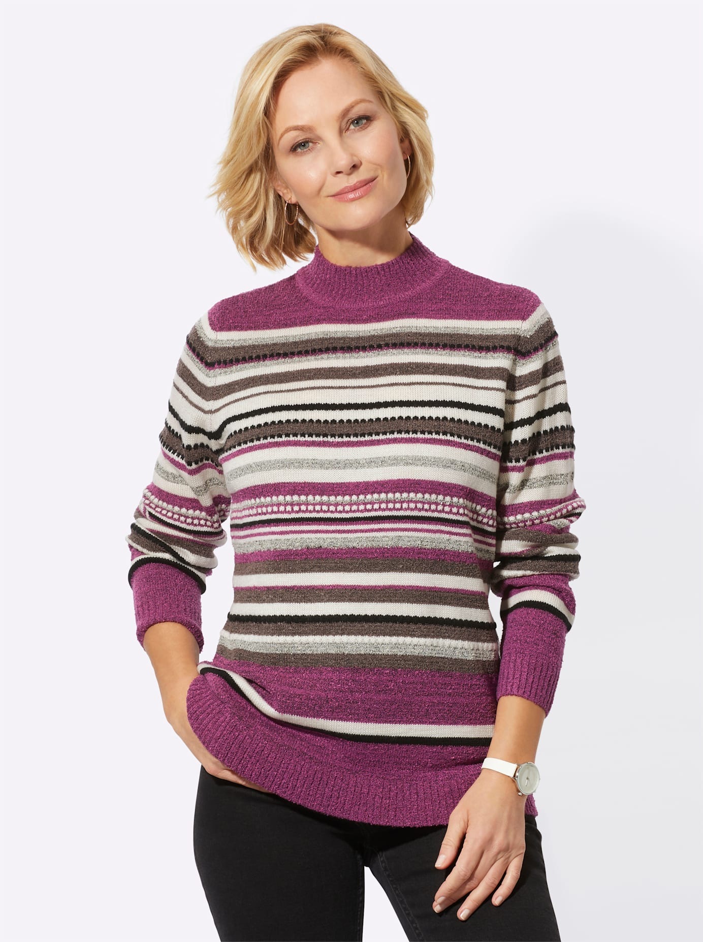 Classic Basics Stehkragenpullover "Pullover" günstig online kaufen