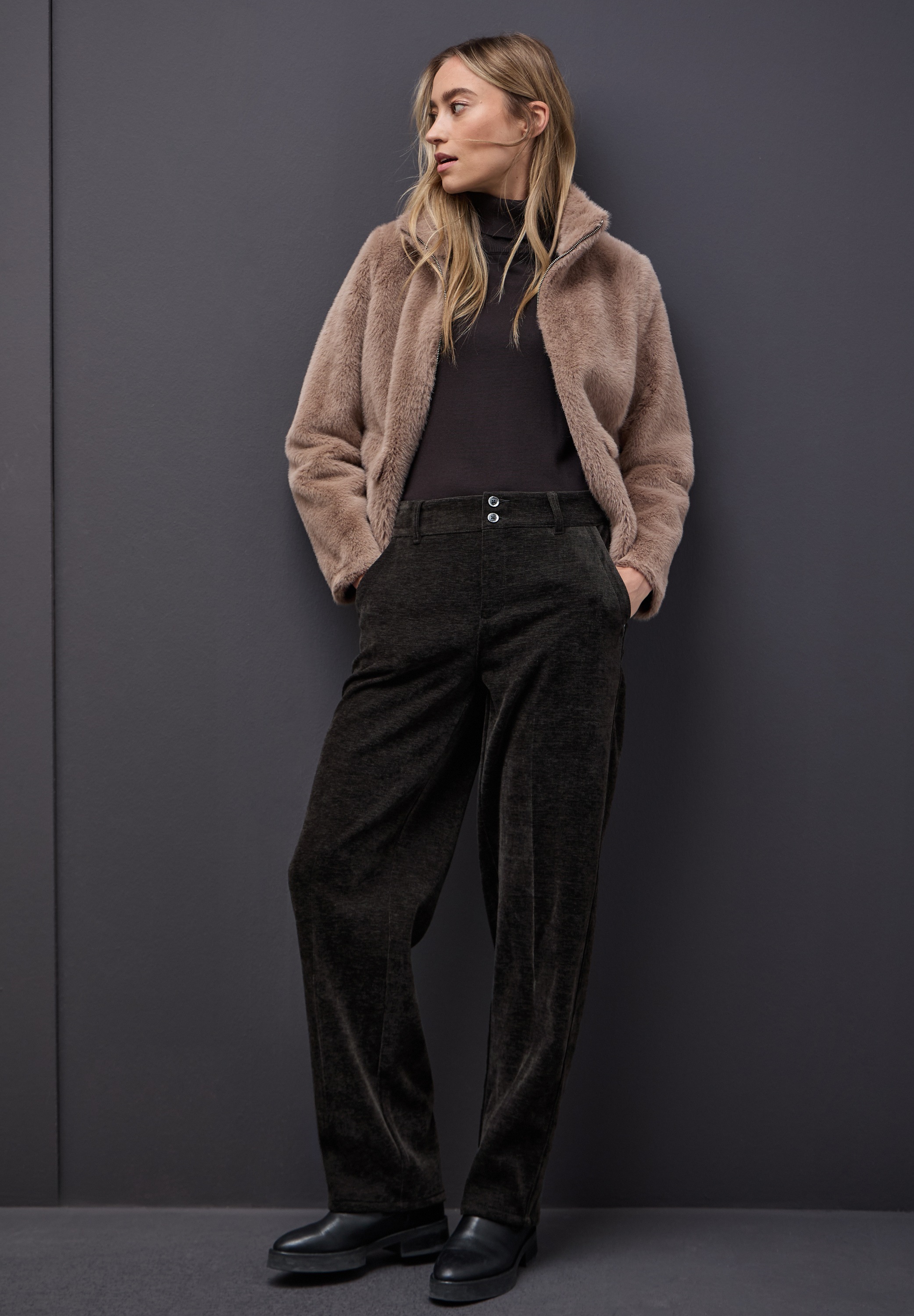 STREET ONE Cordhose High Waist günstig online kaufen