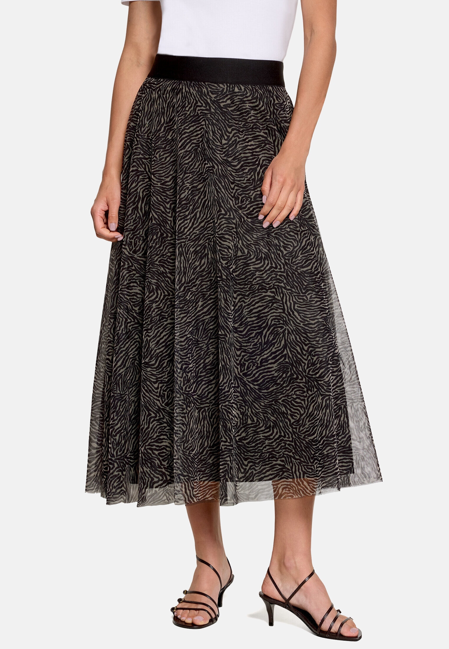 Zero Midirock »Damen mit Muster« Material
