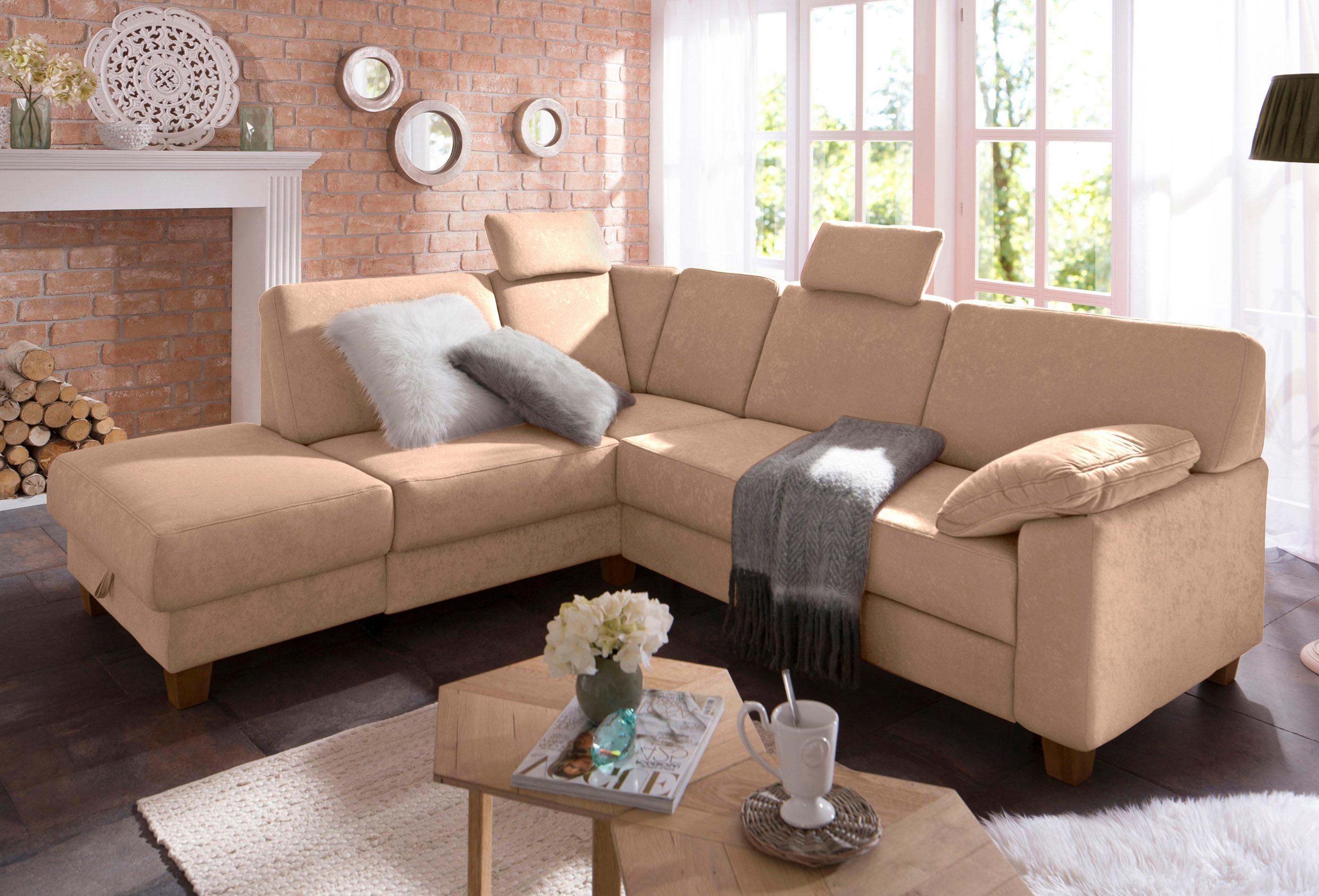 Thumbnail - Home affaire Ecksofa "Belfort L-Form" mit Federkern, wahlweise mit Bettfunktion und Stauraum