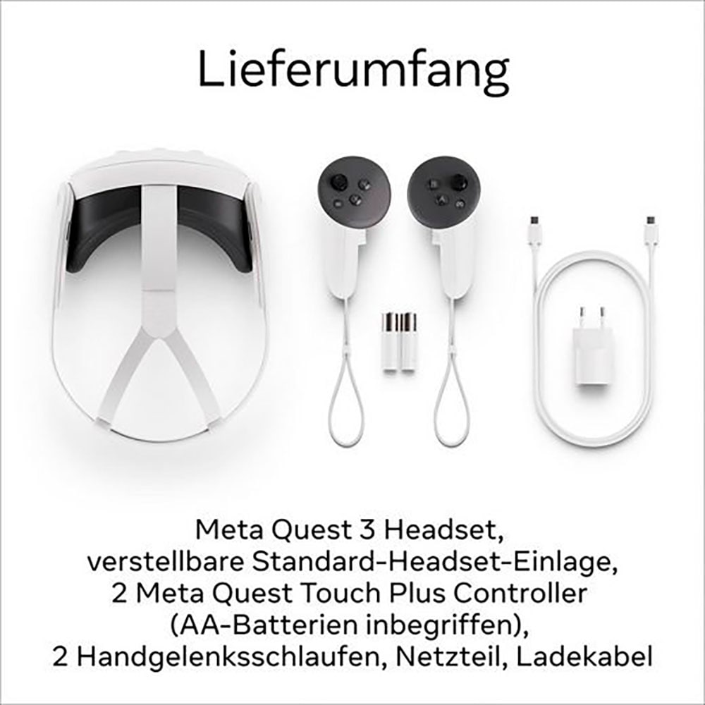 Meta Virtual-Reality-Brille »Quest 3 128 GB + Tragetasche«