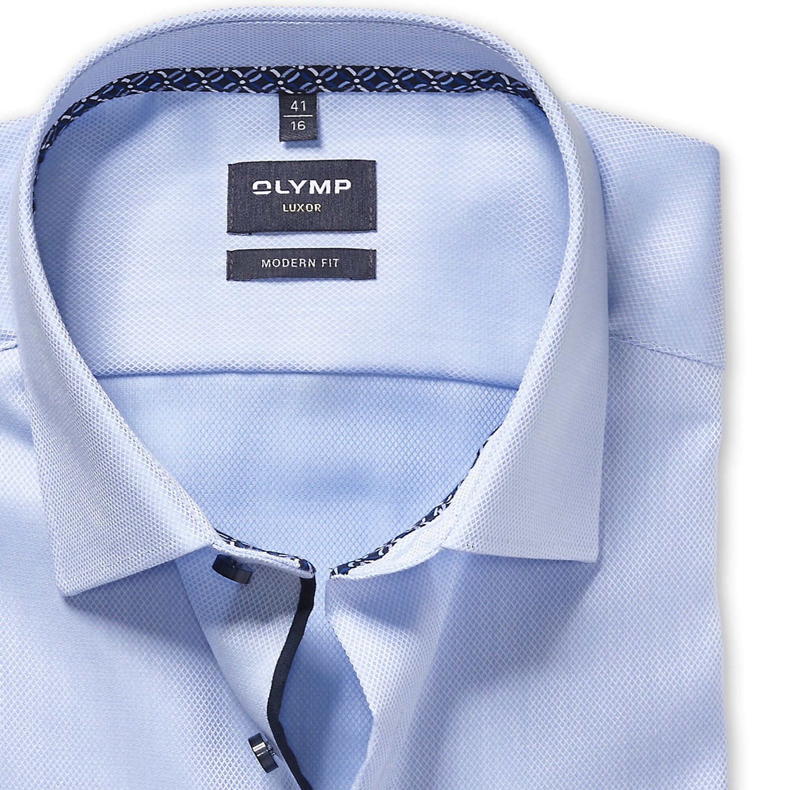 OLYMP Businesshemd »Luxor Modern Fit New-Kentkragen«, kontrastfarbene Details an Krageninnenseite, modern fit