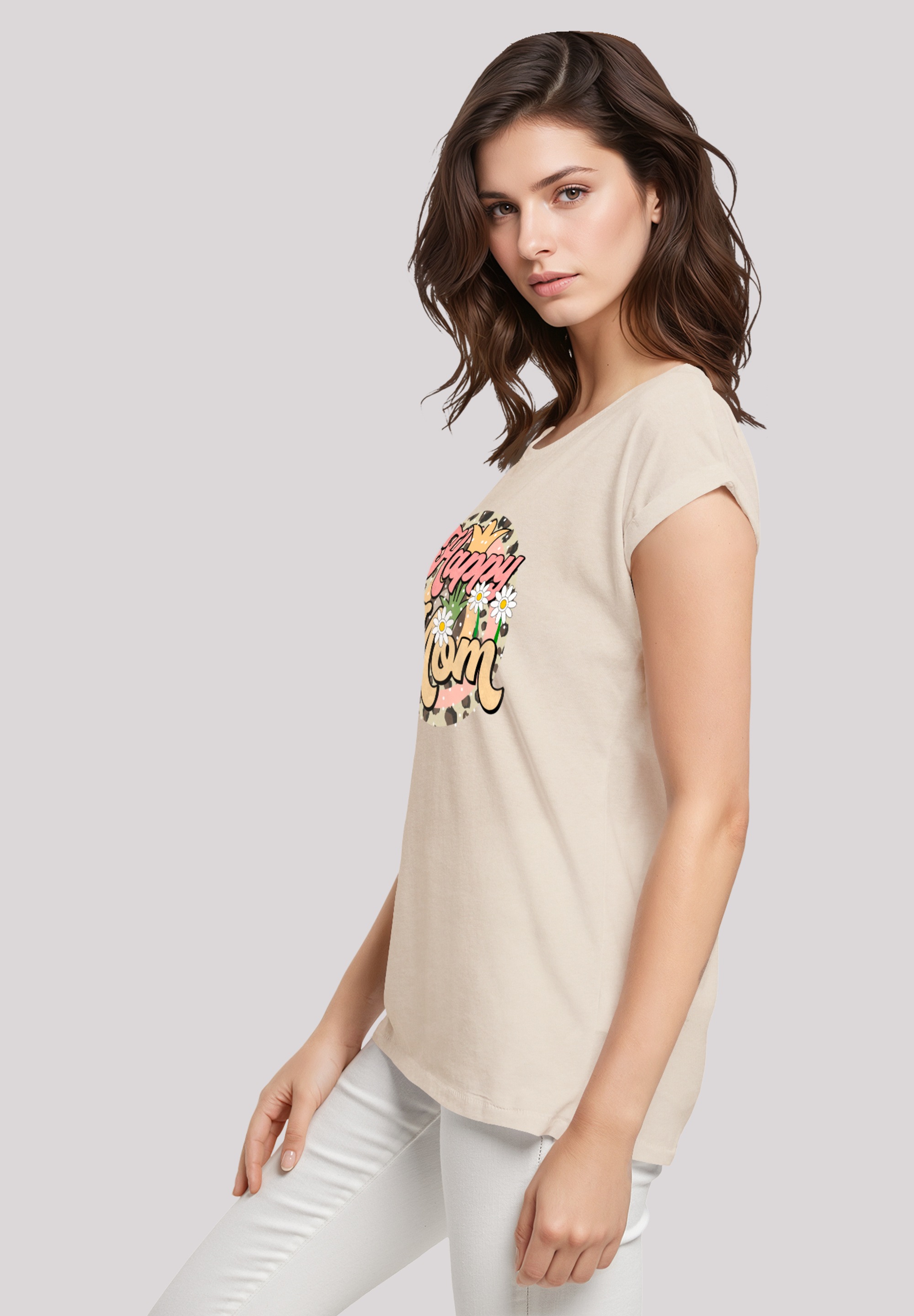 F4NT4STIC T-Shirt »Mothers Day Floral Design Happy Mom«, Premium Qualität