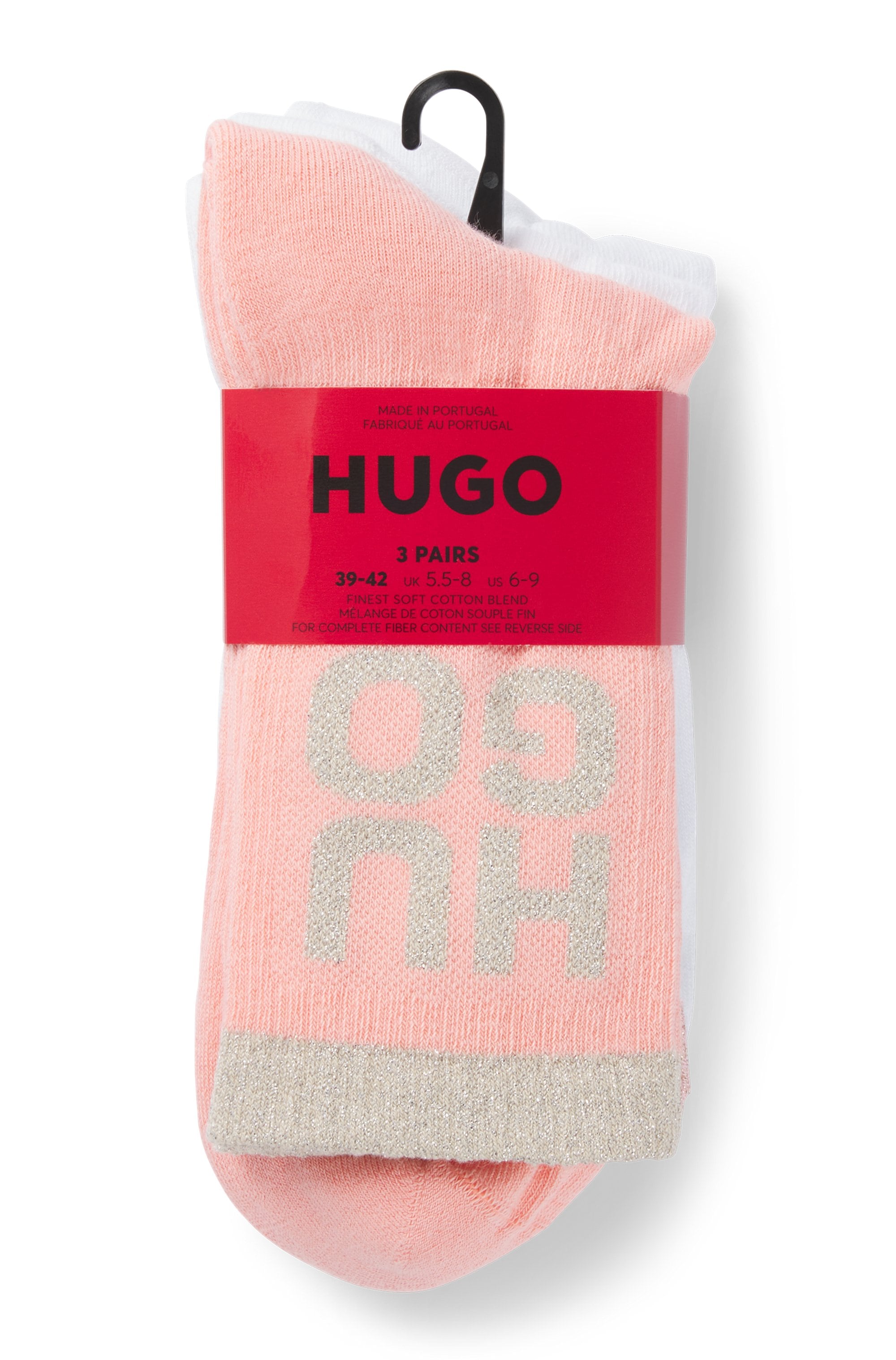 HUGO Underwear Freizeitsocken "3P QS SHINY LOG CC W", (Packung, 3 Paar, 3er günstig online kaufen