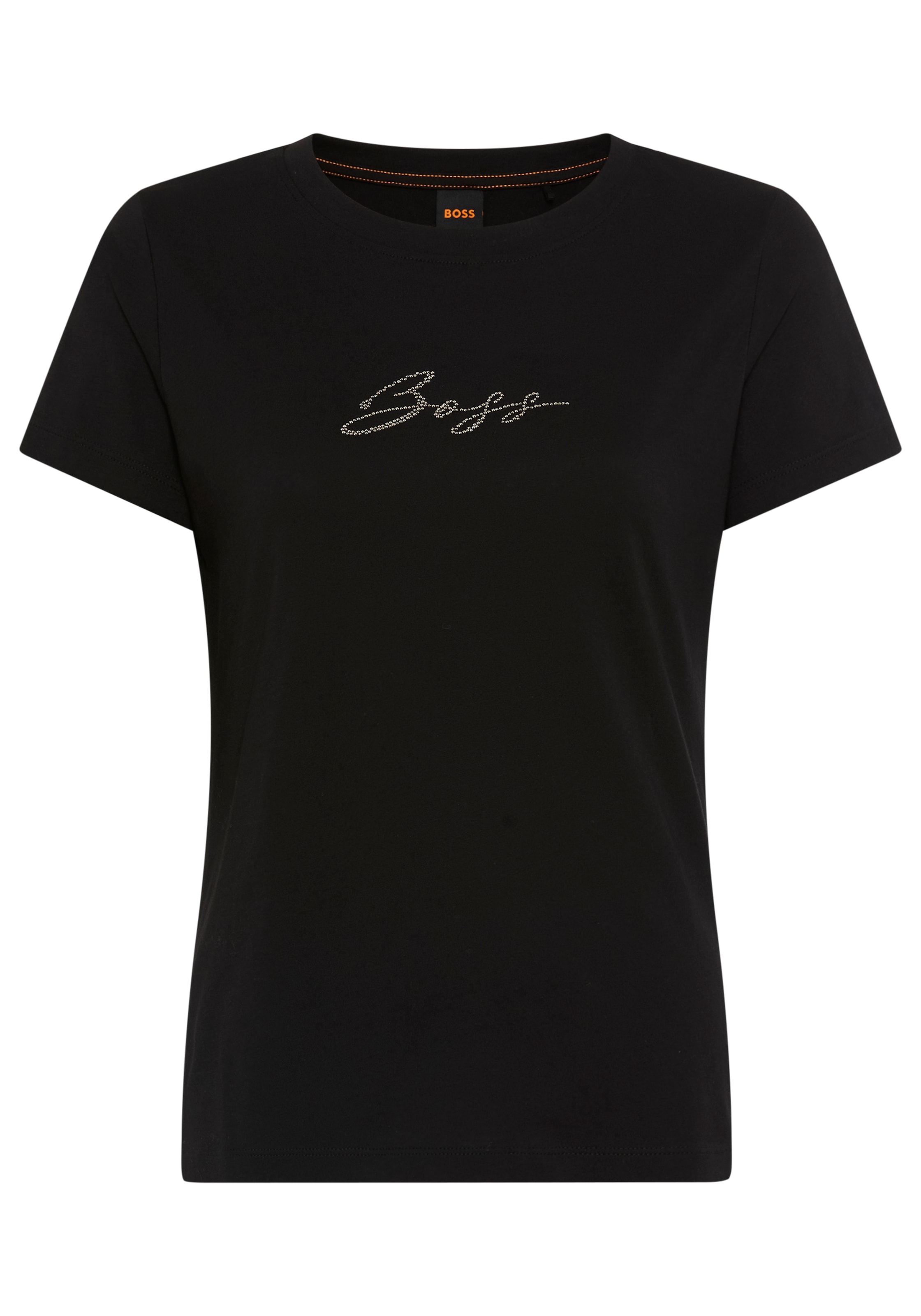 BOSS ORANGE T-Shirt "Esogo MA crystal Premium Damenmode" mit glitzer Logosc günstig online kaufen