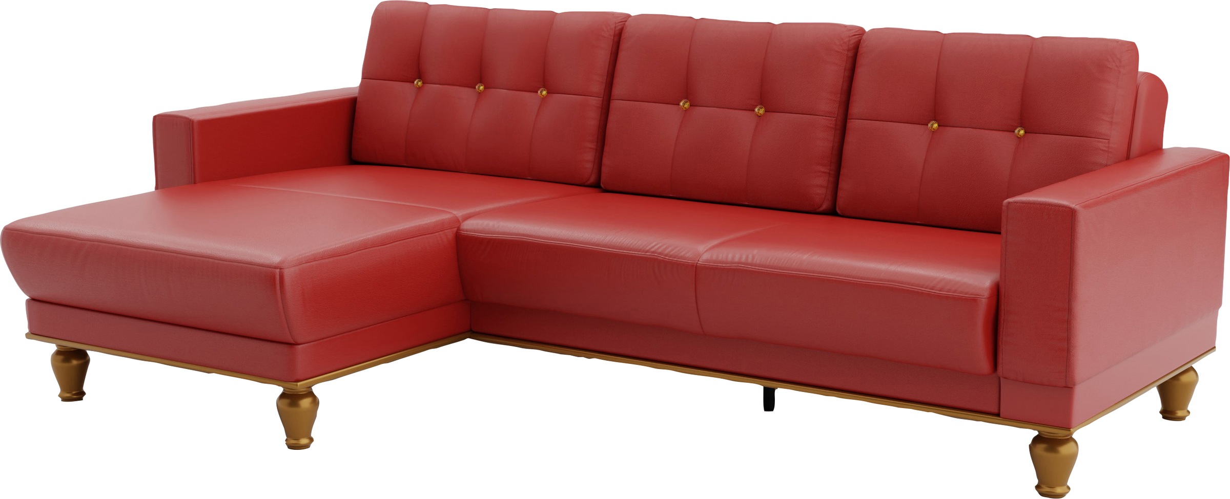 Thumbnail - sit&more Ecksofa "Orient 5 L-Form" mit Strass-Stein, wahlweise mit Bettfunktion und Bettkasten