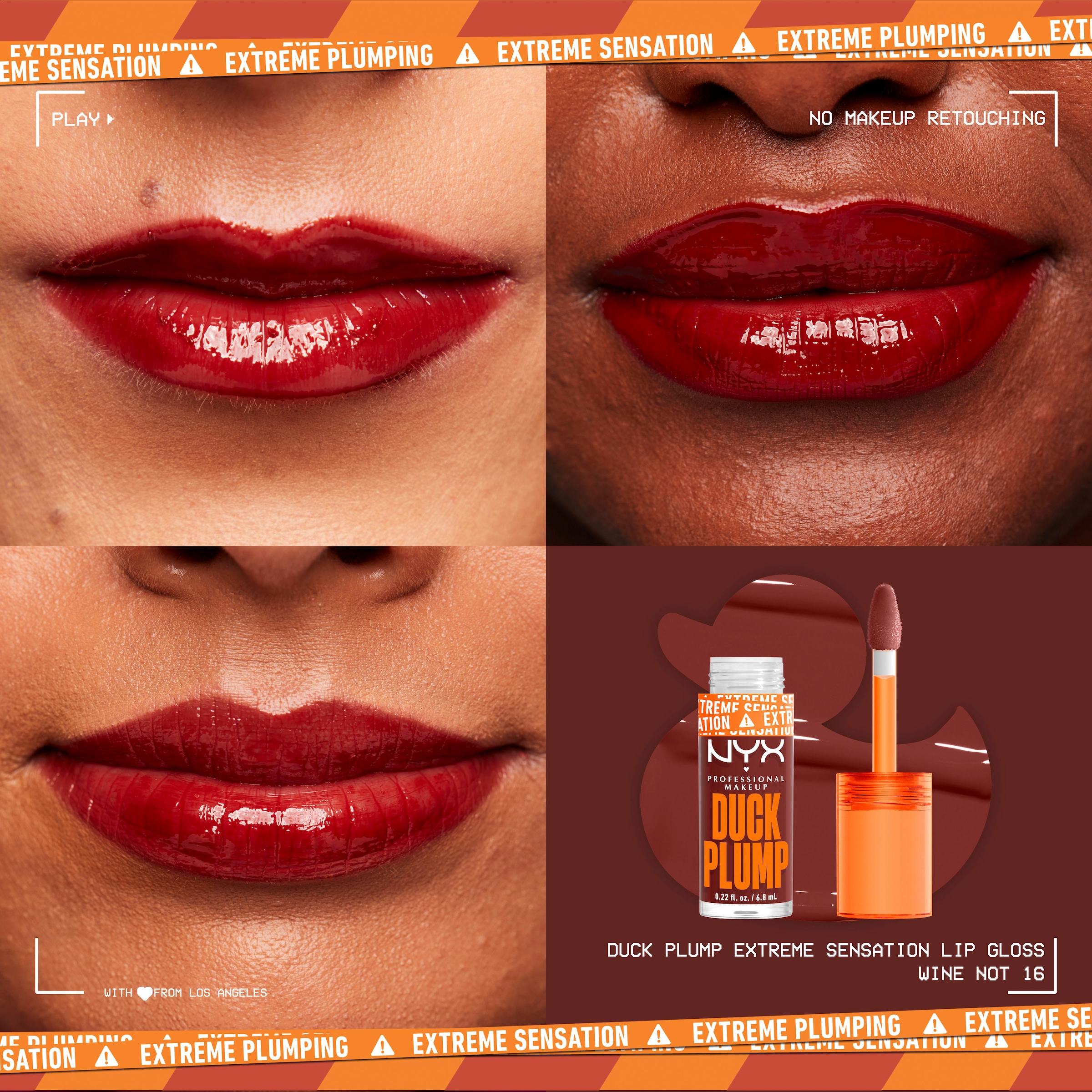 NYX Lipgloss »NYX Professional Makeup Duck Plump Wine Not?«, mit Collagen
