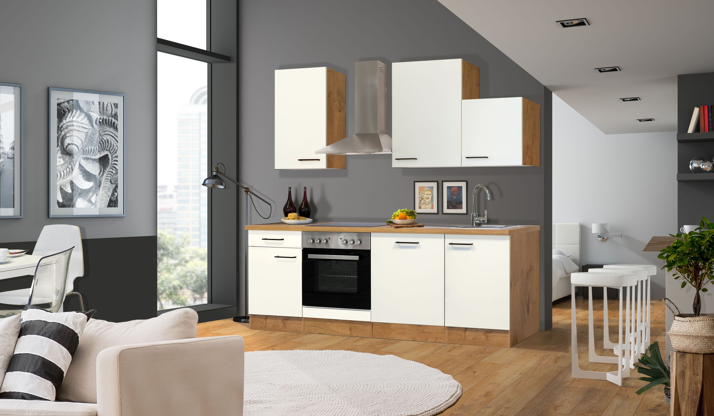 Flex-Well Küche »Vintea«, Breite 220 cm, mit und ohne E-Geräten lieferbar