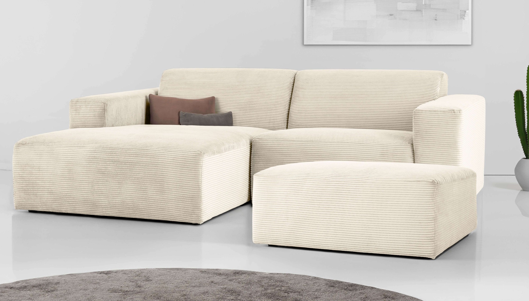 INOSIGN Ecksofa "Koa,228cm, L-Form, Modulsofa, Webstoff, Cord", Designsofa, günstig online kaufen