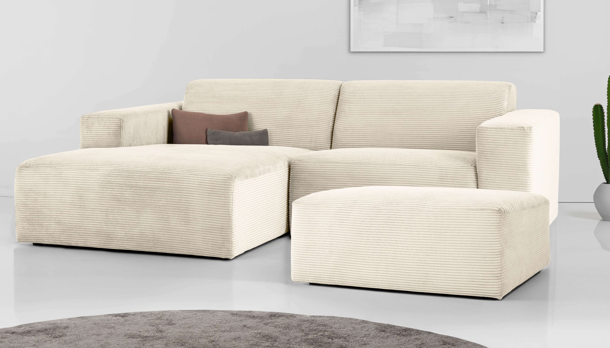 INOSIGN Ecksofa "Koa,228cm, L-Form, Modulsofa, Webstoff, Cord, Struktur, Ch günstig online kaufen