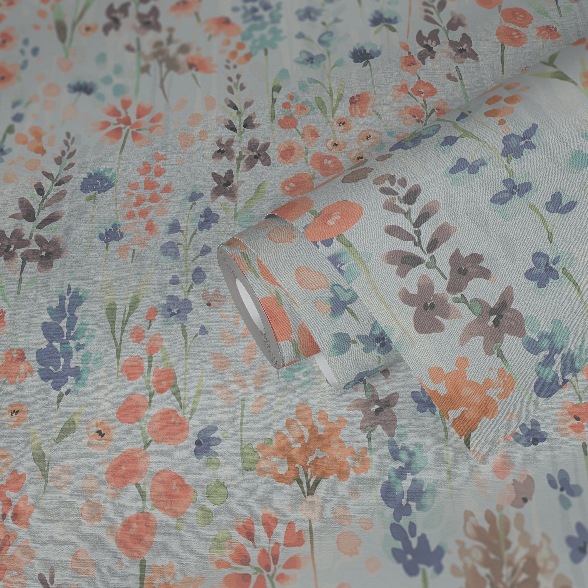 A.S. Création Vliestapete »Aquarell Dreams Blümchen-Tapete Mustertapete Blumen Blumen«, matt, Vliestapete Blumen für Schlafzimmer Küche Wohnzimmer Blümchen Design