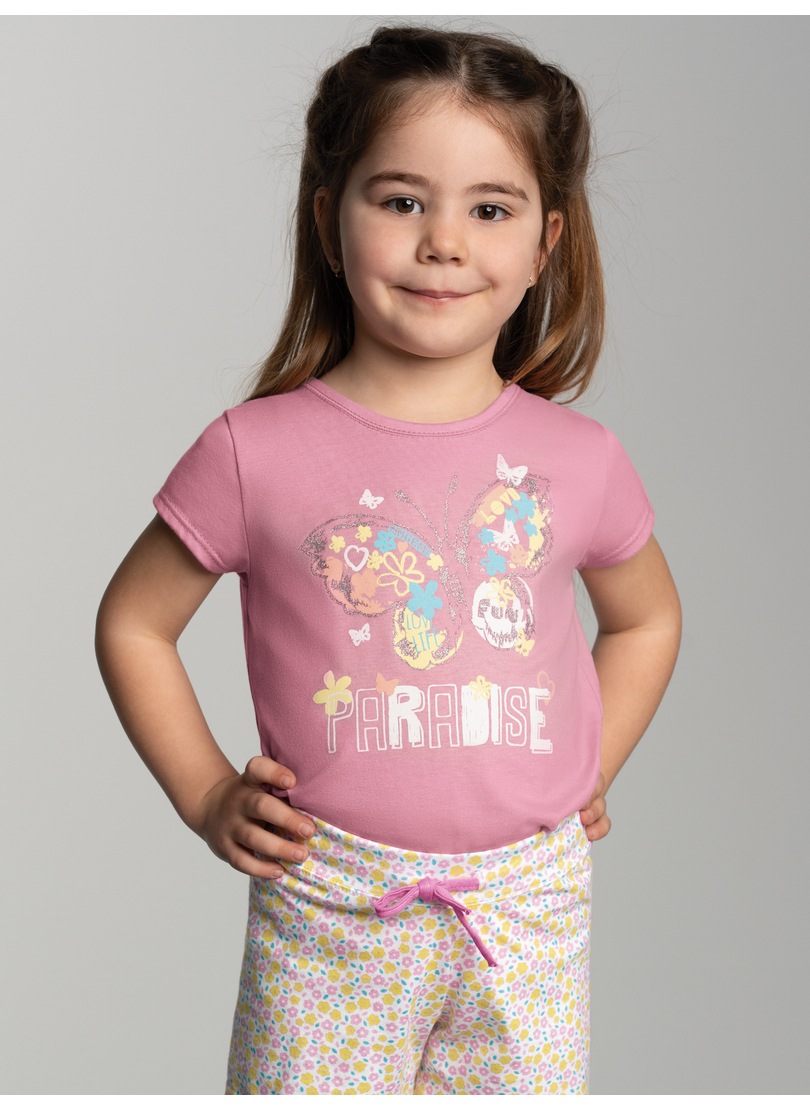 Trigema T-Shirt »TRIGEMA T-Shirt mit buntem Schmetterling-Printmotiv«, (1 tlg.)