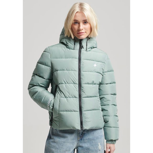 Superdry Steppjacke »HOODED SPIRIT SPORTS PUFFER«, mit Kapuze, aus  wasserabweisendem Material für kaufen | BAUR