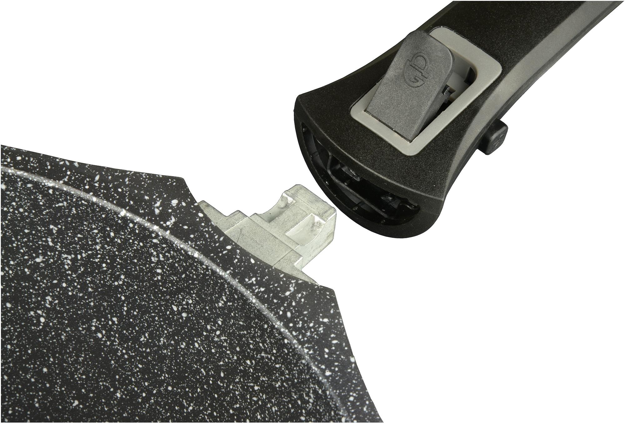 GSW Wok »Easy Click«, Aluminiumguss, (1 tlg.), abnehmbarer Griff, Ø 28 cm, Induktion