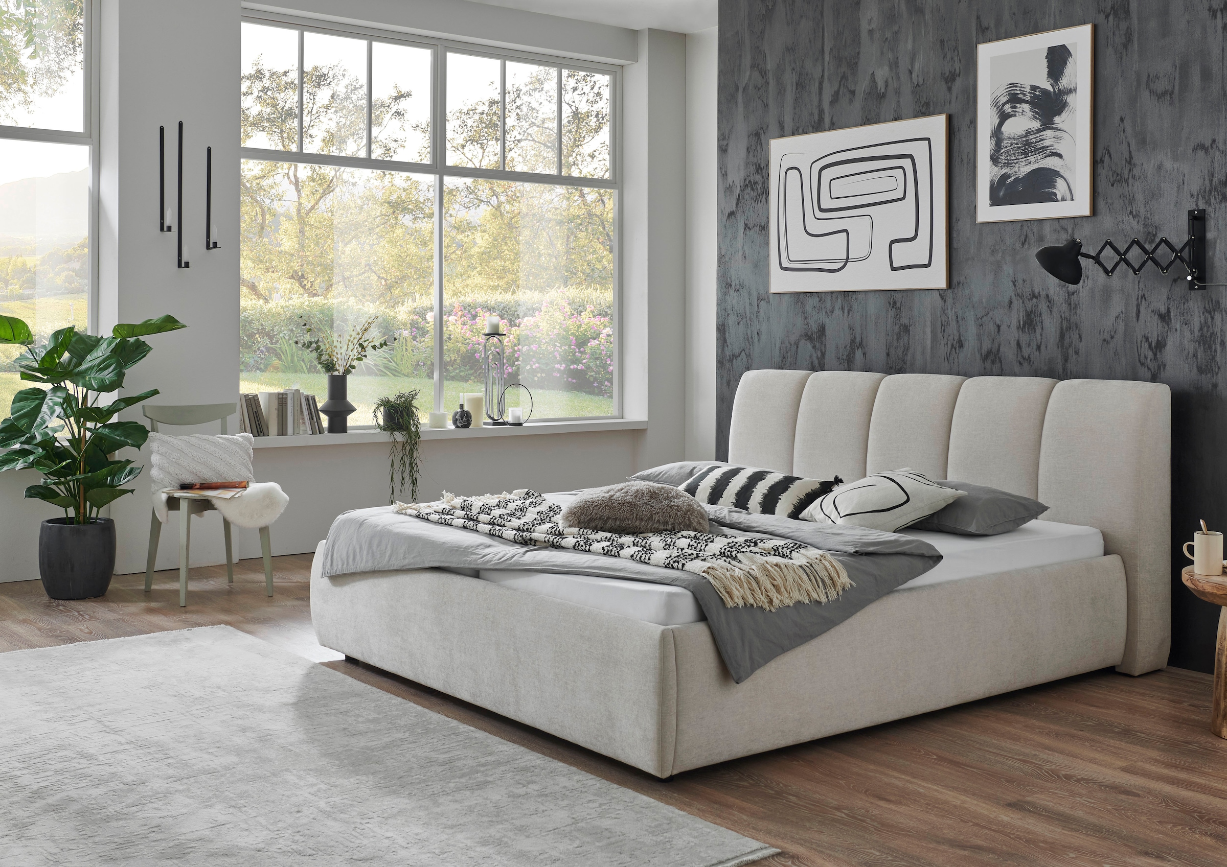 Places of Style Polsterbett "Riveria, beige", erhältlich in der Breite 180x günstig online kaufen