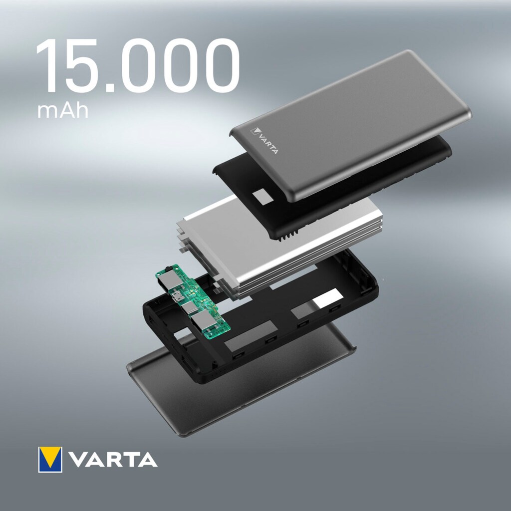 VARTA Powerbank »Power Bank Fast Energy 15000 mAh, inkl. Ladekabel«