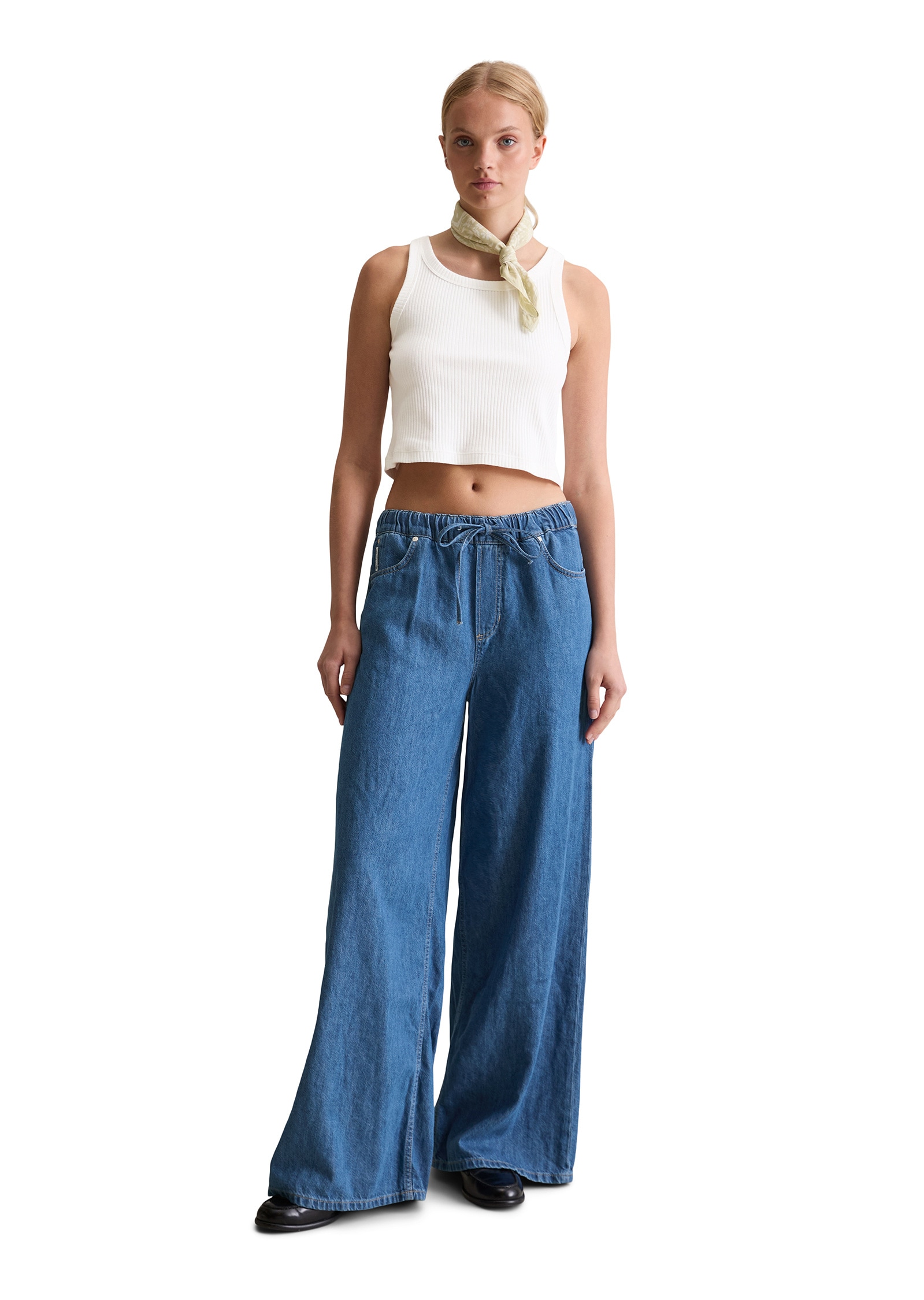 Marc O'Polo DENIM Weite Jeans »mit recyeltem Leinen-Garn«