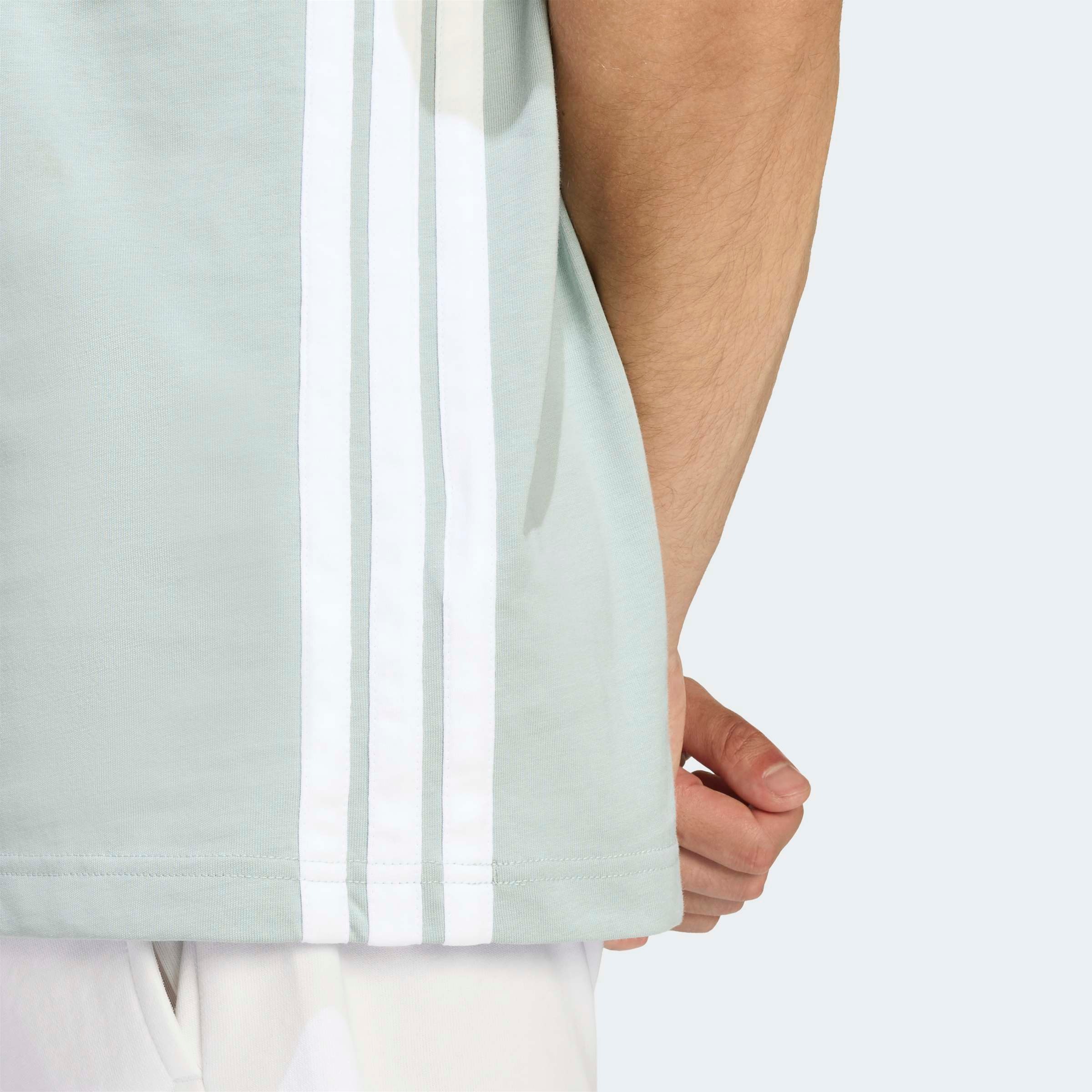 Adidas Essentials 3 Stripes T-Shirt Wonder Sage White 3XL 3