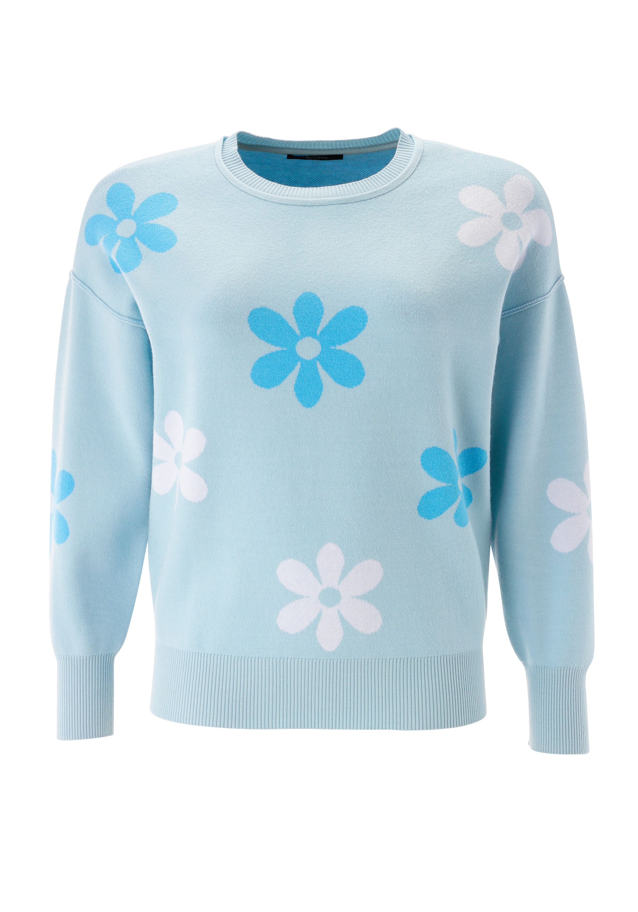 Aniston PLUS Strickpullover mit eingestricktem Blumenmuster - NEUE KOLLEKTION