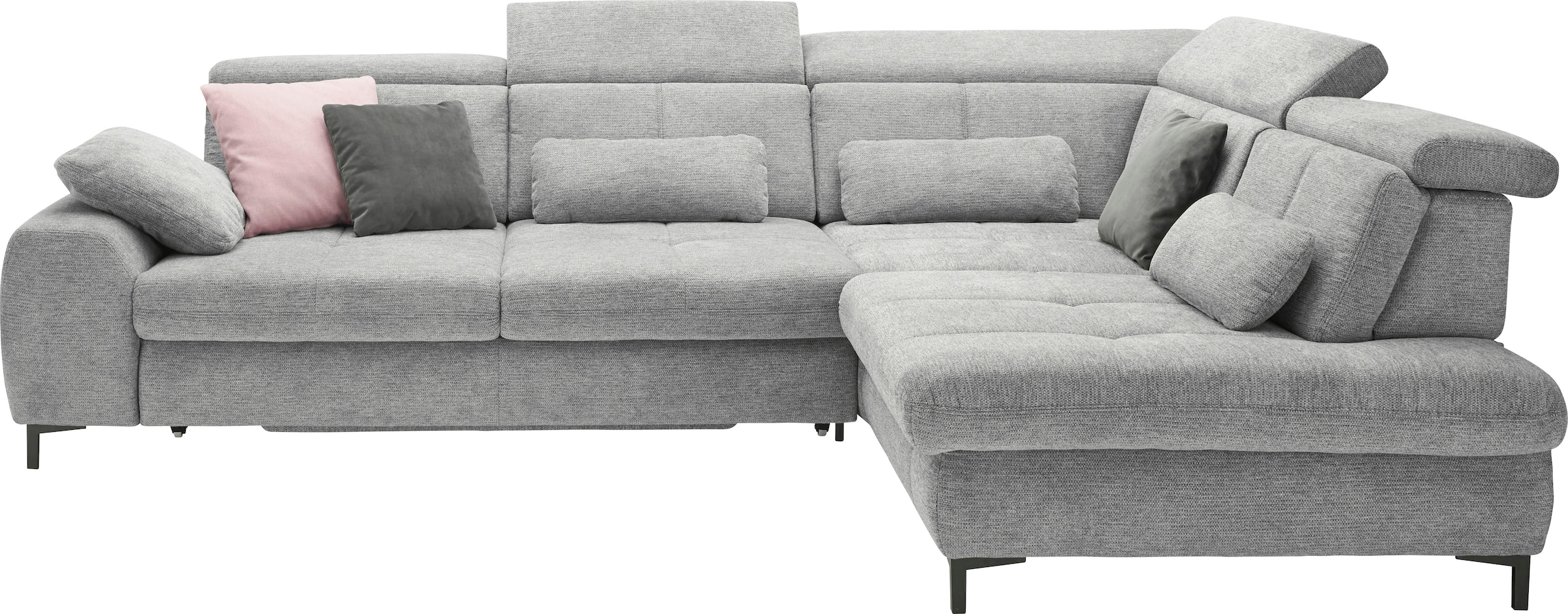 set one by Musterring Ecksofa Kaltschaumpolsterung, Flachgewebe, whlw. mit Funktionen, Sitzhöhe 49