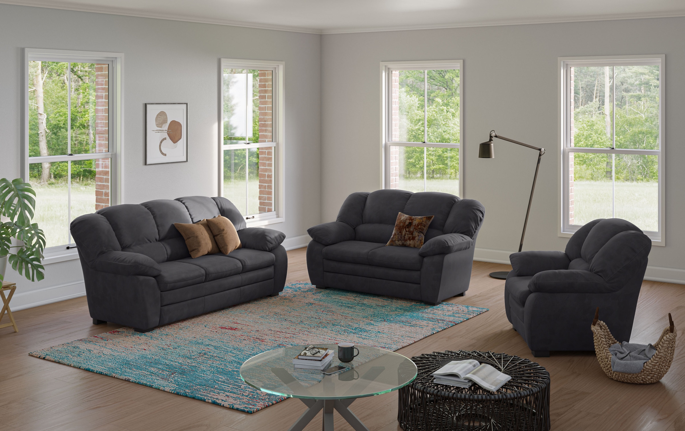 COTTA Polstergarnitur "Casino, Sofa Set, 3-2-1 Sitzer, Wohnzimmer Garnitur" günstig online kaufen