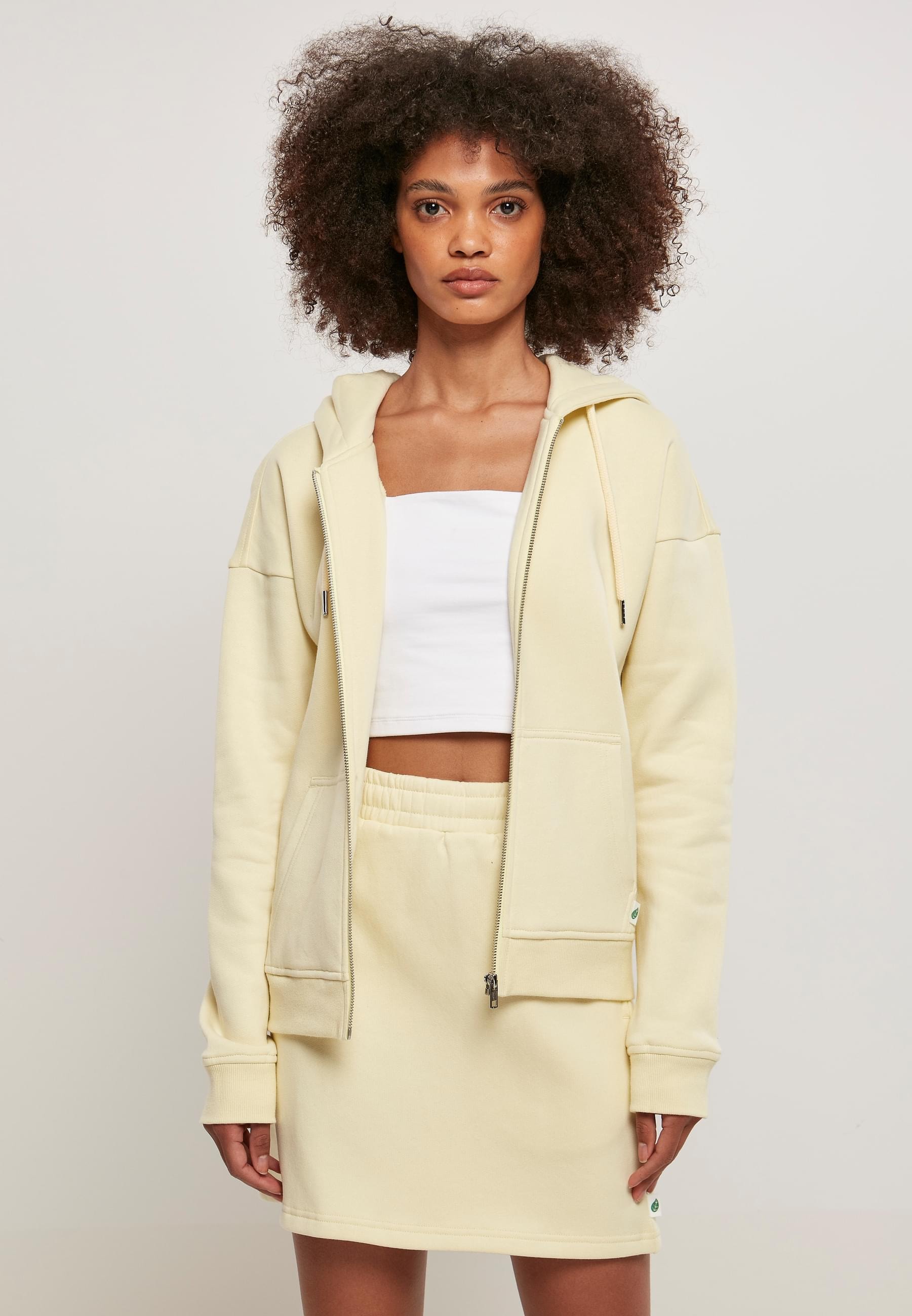 URBAN CLASSICS Sweatjacke »Urban Classics Damen Ladies Organic Terry Zip Hoody«