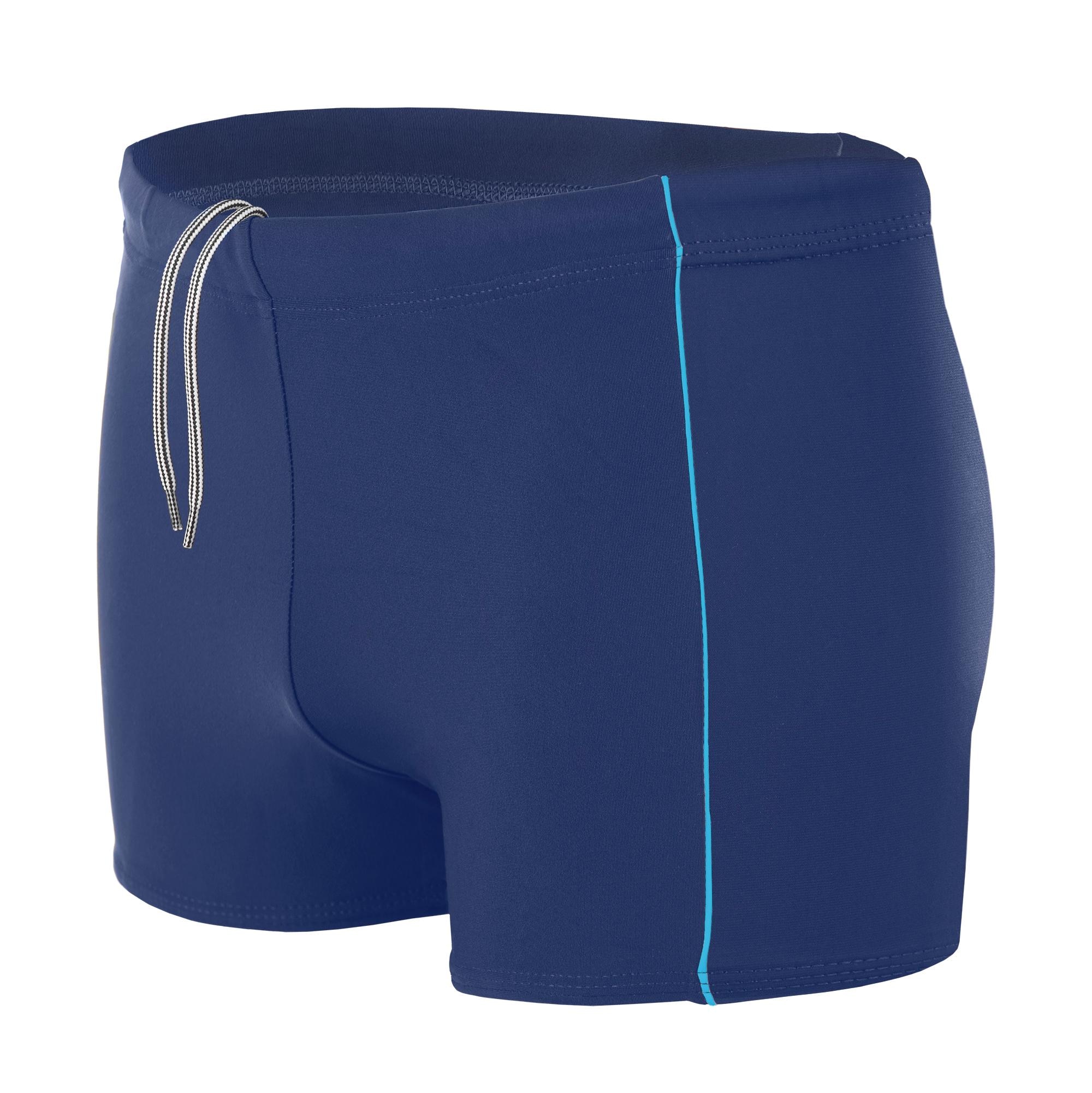AQUARTI Herren Badehose "Badehose Aquarti Herren Badehose Kurz mit Kontrastpaspel", blau, Gr. L, Obermaterial: 80% Polyamid PA. 20% Elasthan EL.,