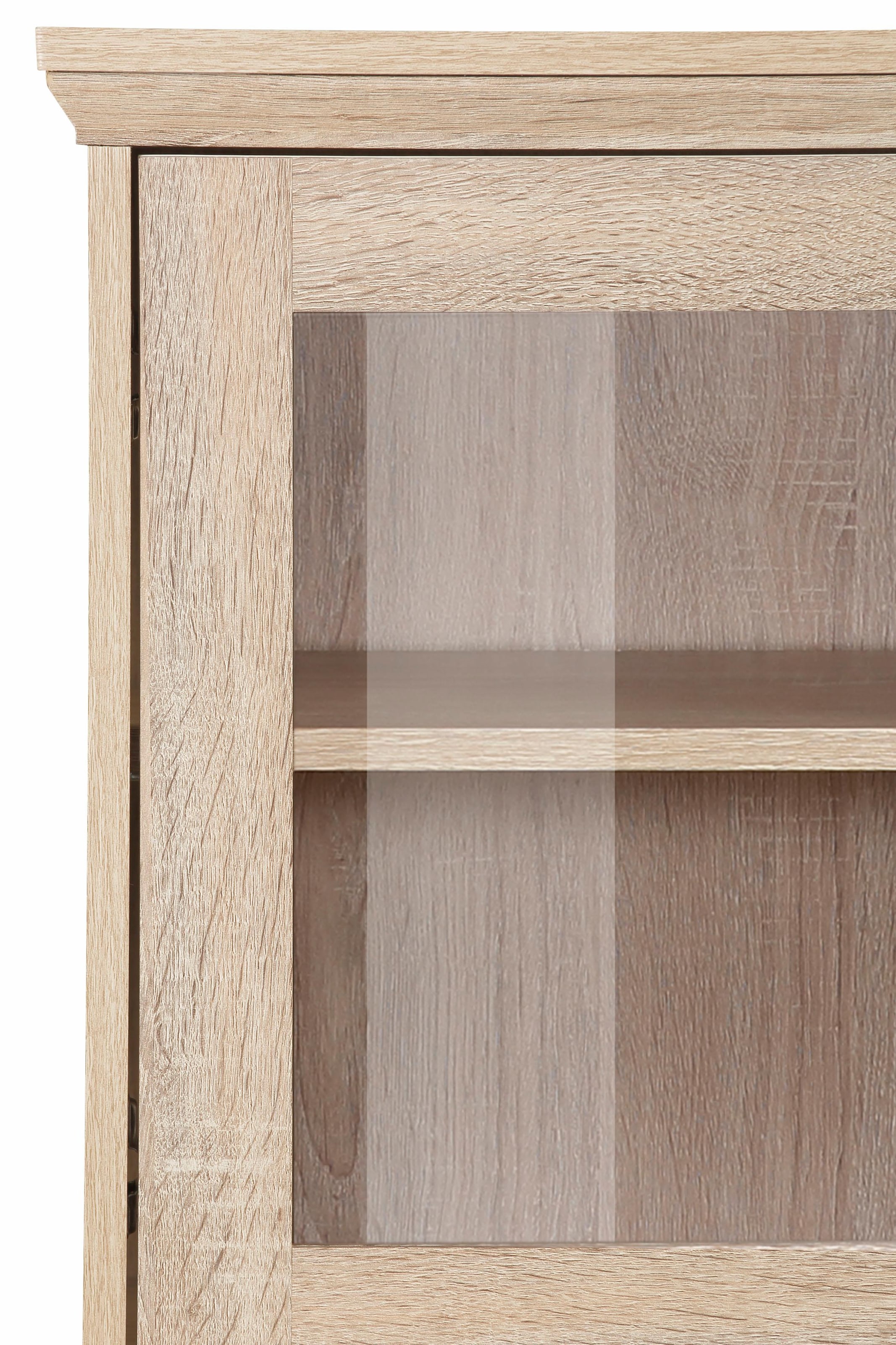 Home affaire Highboard »Nanna«, Vitrine in Eichen-Optik, Breite 118 cm