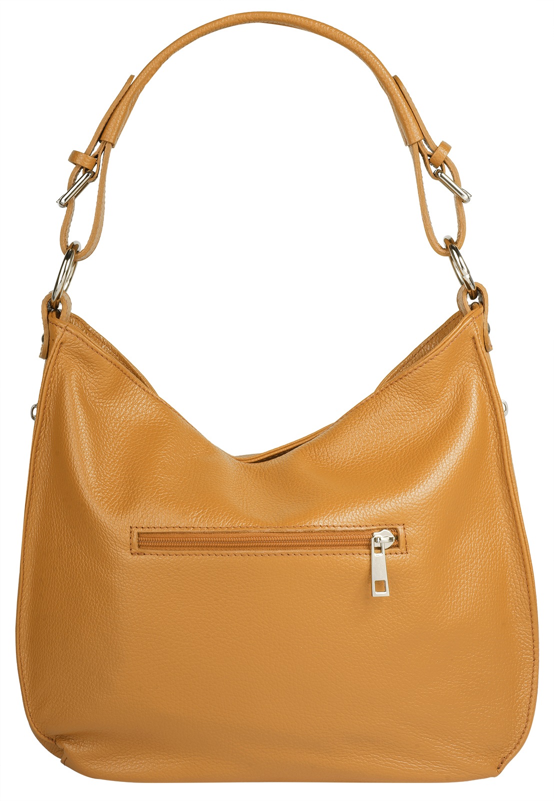 Shopper SAMANTHA LOOK, Damen, Gr. B/H/T: 36cm x 30cm x 10cm onesize, gelb, Leder, leicht glänzend, unifarben, Taschen Shopper, echt Leder, Made in Italy 3