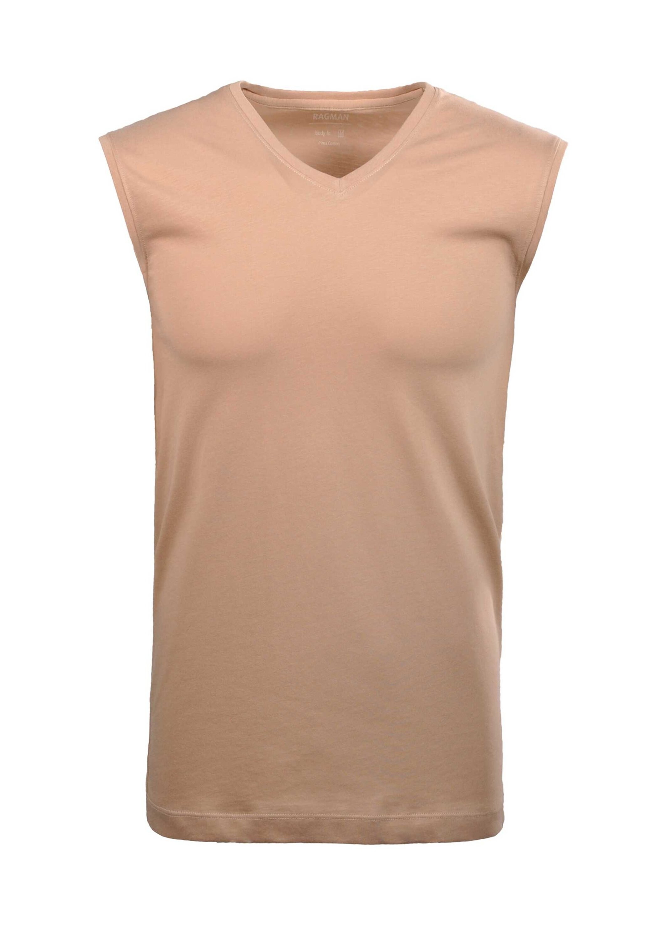 Ragman 2-er Set Shirts Nude mit V-Ausschnitt günstig online kaufen